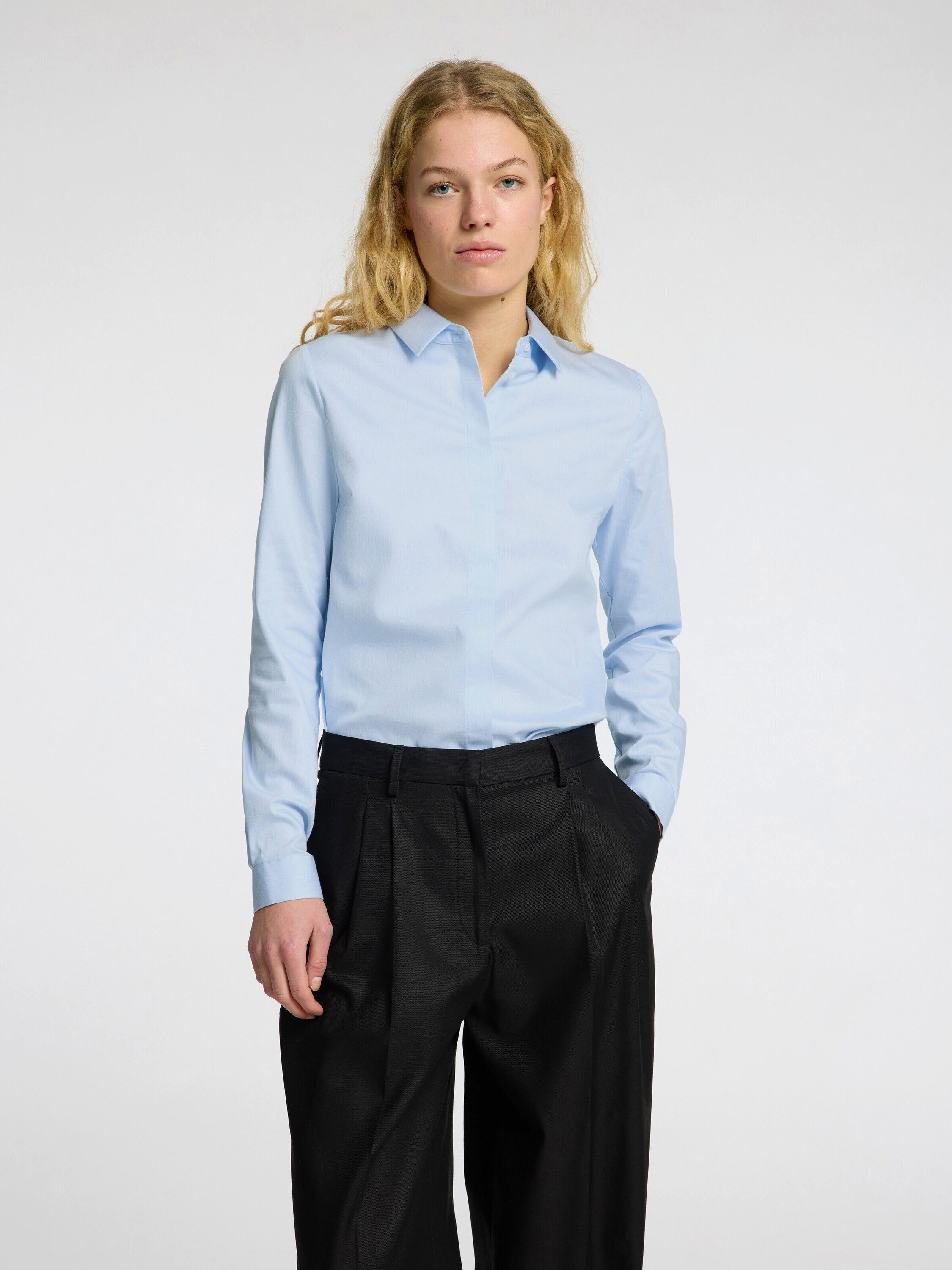 Selected Langarmbluse SLFRomie (1-tlg) Falten