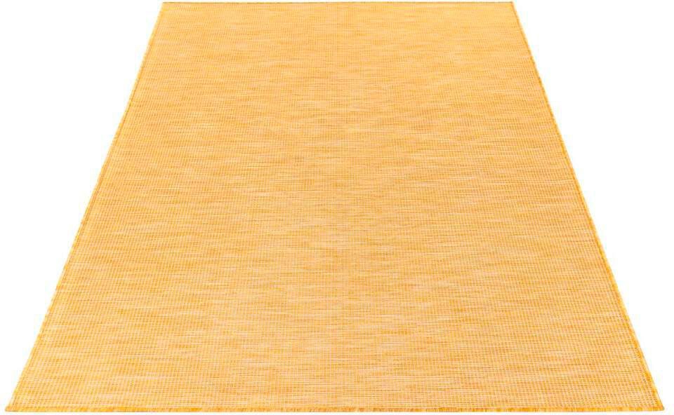 Teppich Palm, Carpet gewebt City, Wetterfest UV-beständig, gelb Balkon, für Höhe: mm, Terrasse, 5 Küche, & rechteckig, flach