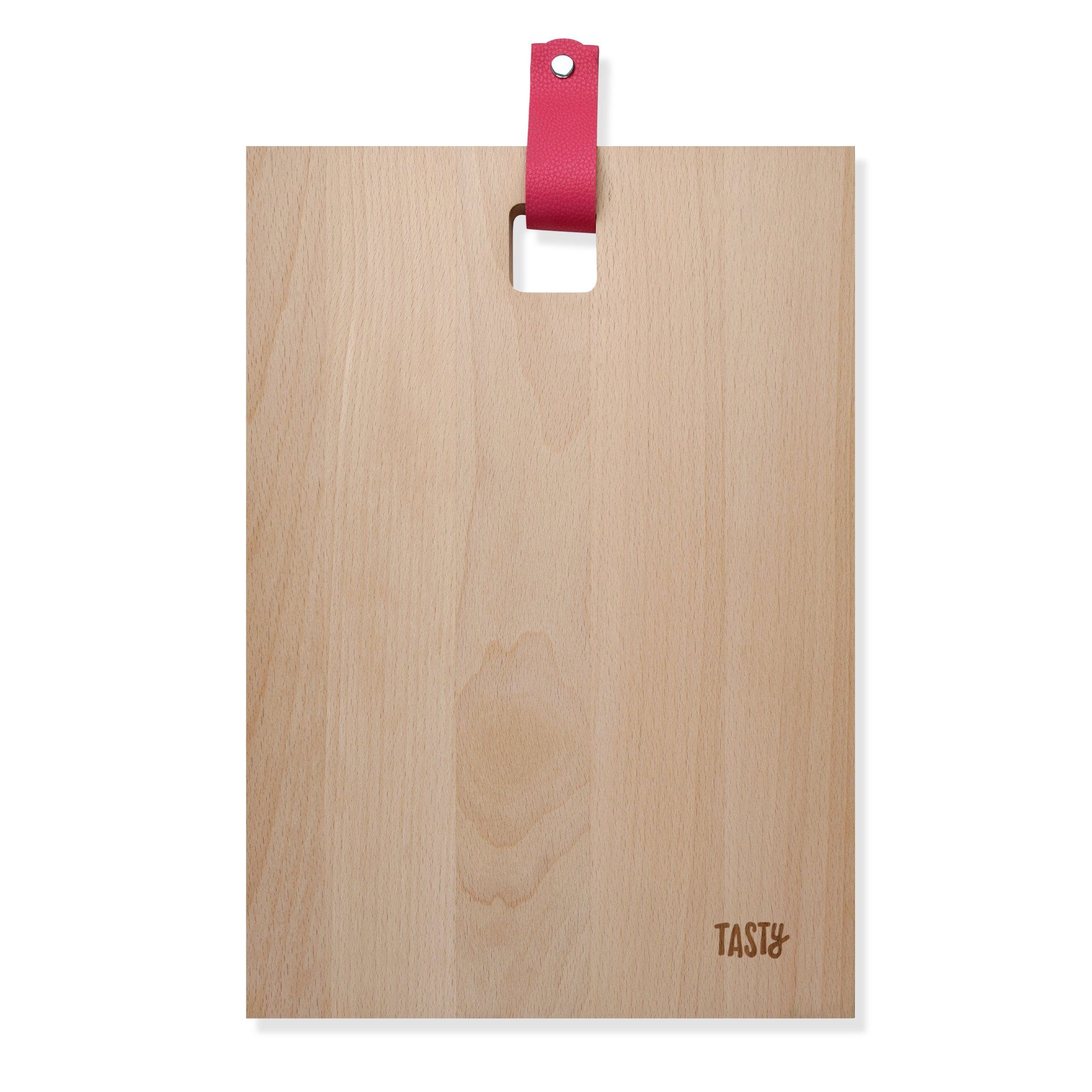 Tasty Schneidebrett aus Buche - Kunstlederband, Multifunktional