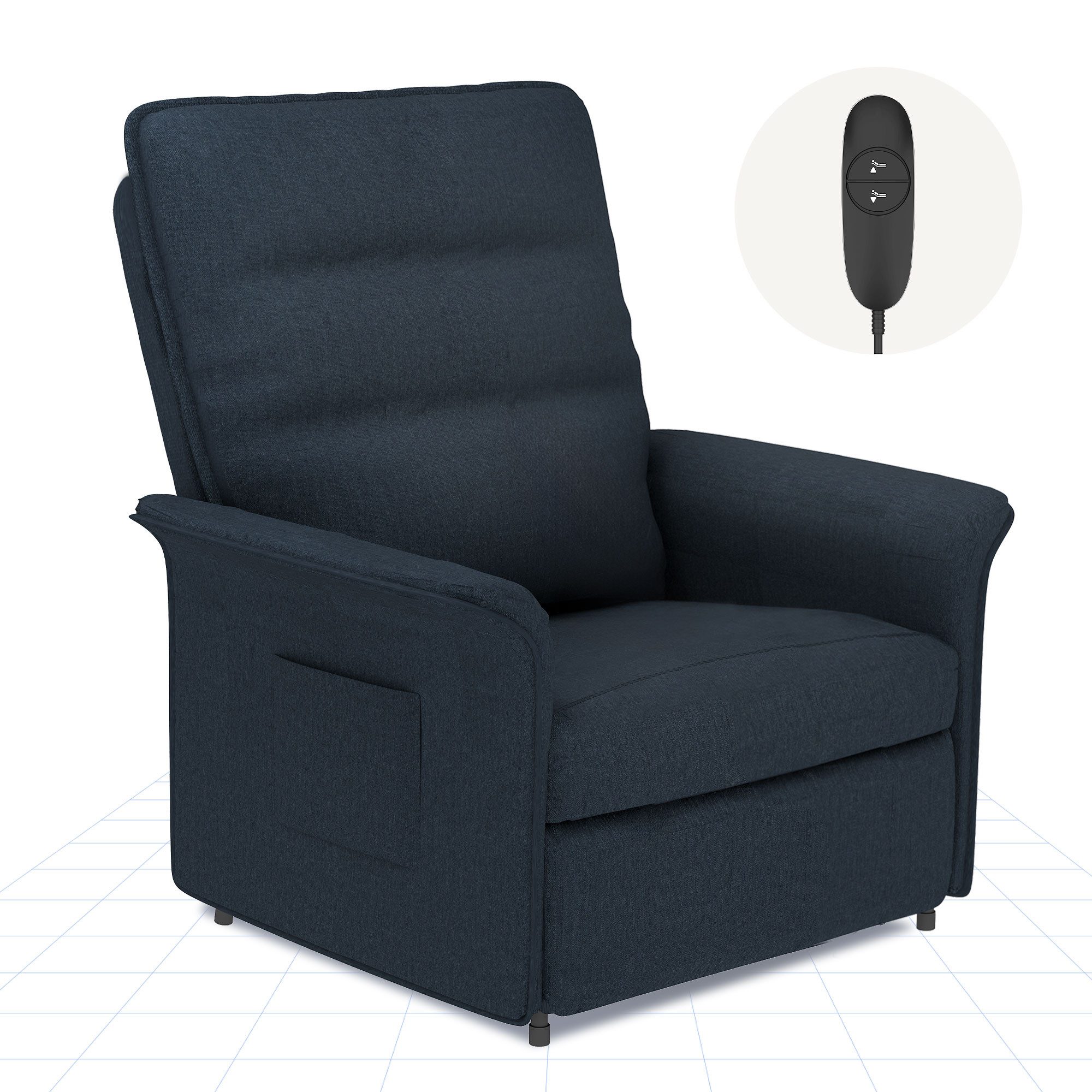 FLEXISPOT Sessel Elektrischer Einzelsessel – Ergonomischer Fernsehsessel, verstellbar (105°–155° Rückenlehnenverstellung, kompakte Bauweise & komfortable Sitzposition), belastbar bis 200 kg