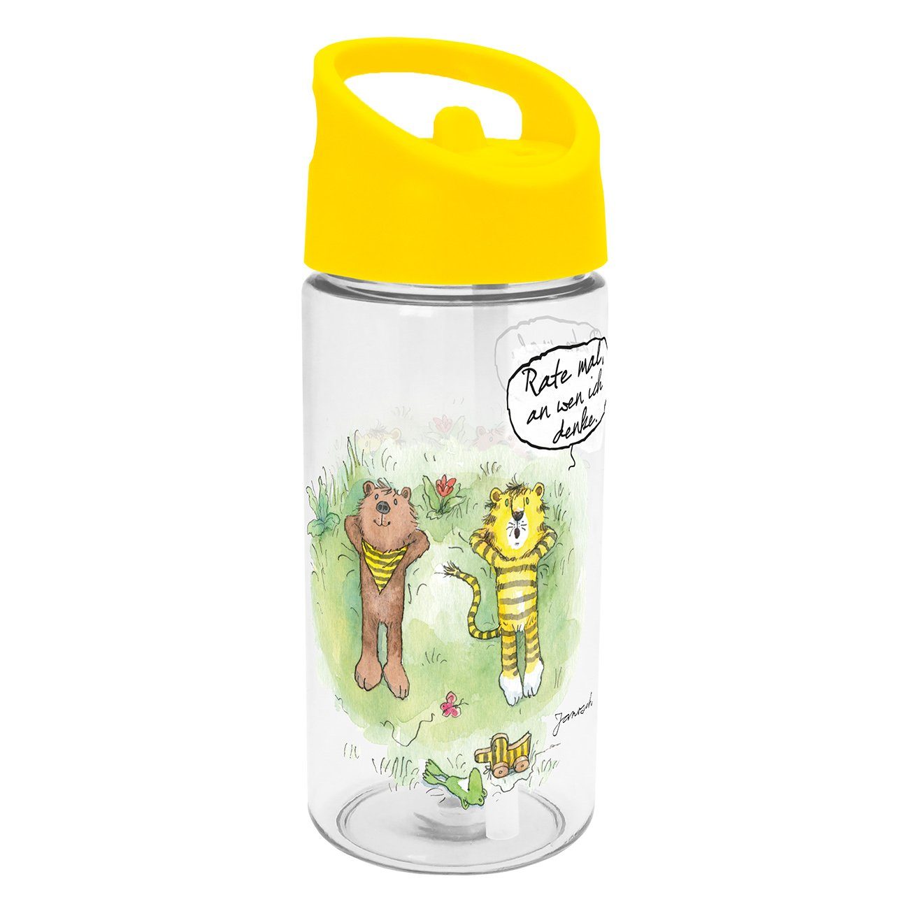 Geda Labels GmbH Trinkflasche Janosch Träumer, Gelb, 480ml, nicht spülmaschinengeeignet