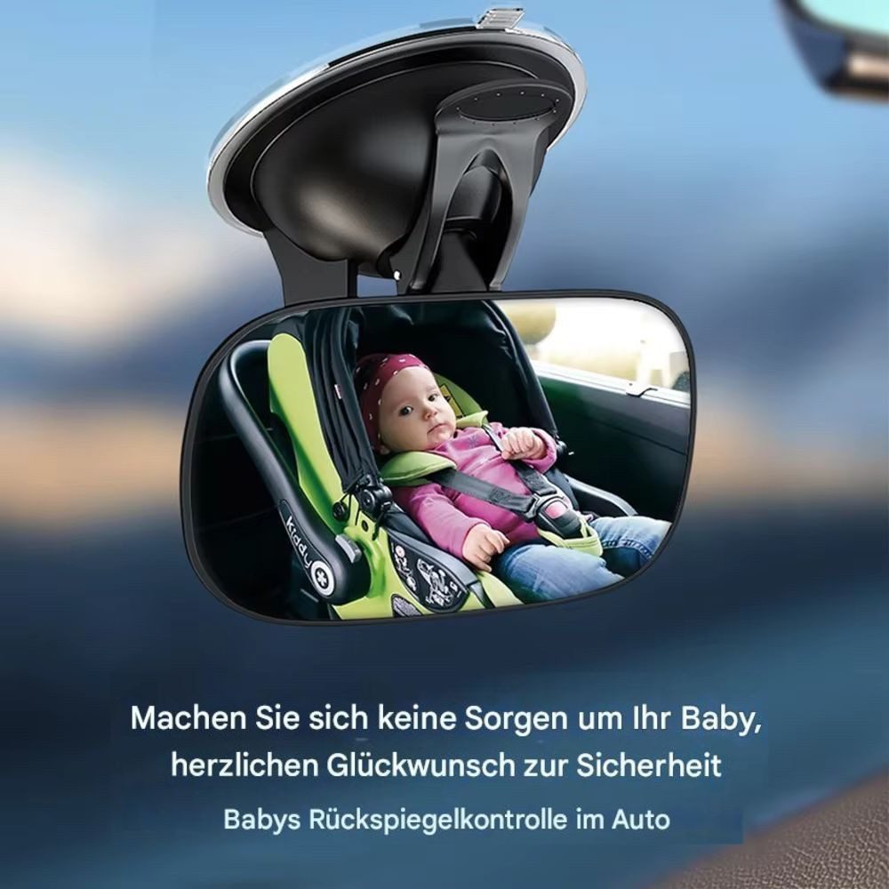 Montegoni Autospiegel Auto Innen Rückspiegel Weitwinkel – Baby & Kind Sicherheits Spiegel (Innenraum Zubehör Set, 1× Auto Rückspiegel), Weitwinkel Spiegel, 360° drehbar, bruchsicheres Acryl