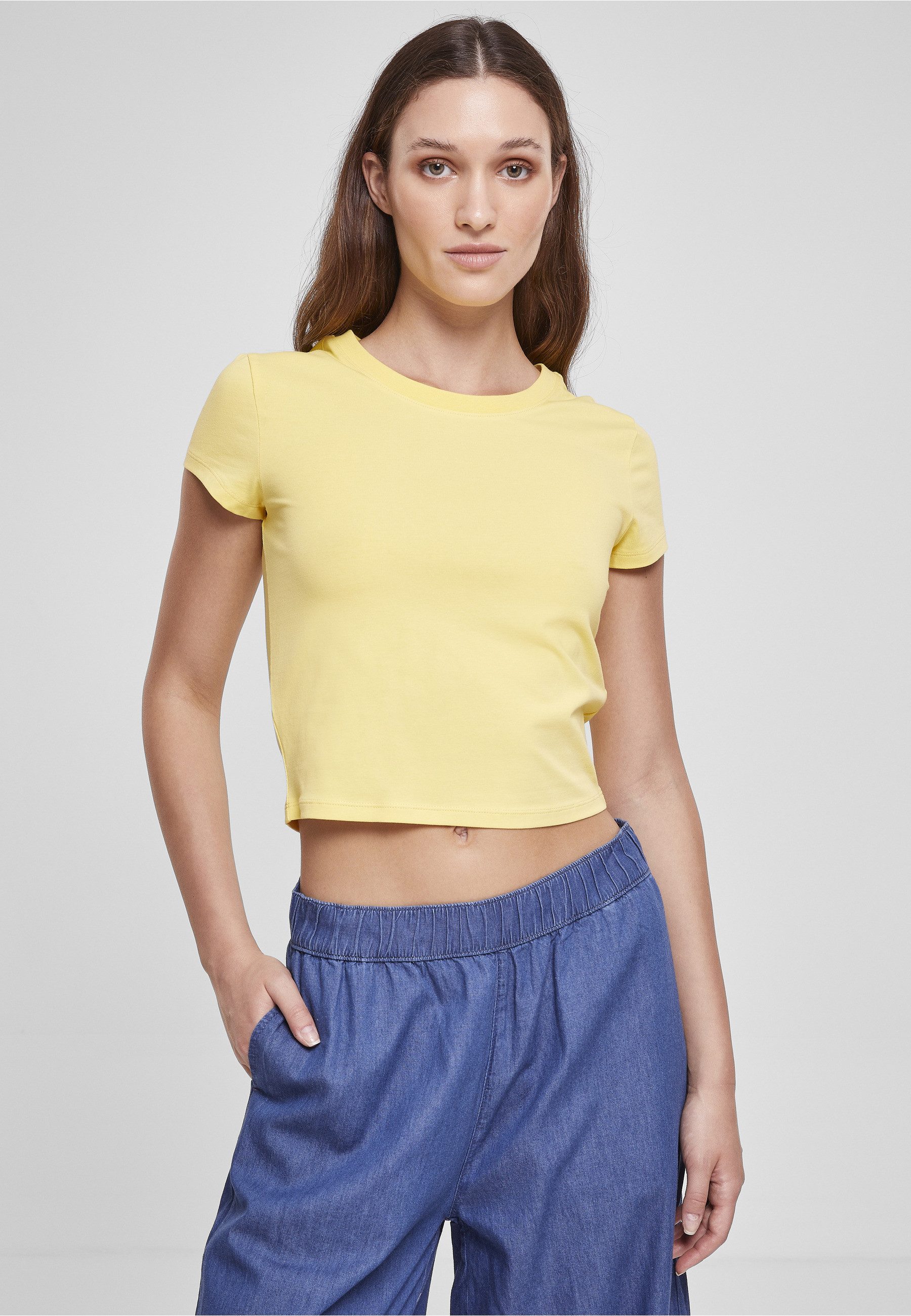 URBAN CLASSICS T-Shirt Urban Classics Damen Ladies Stretch Jersey Cropped Tee (1-tlg) – Bild 5 von 5