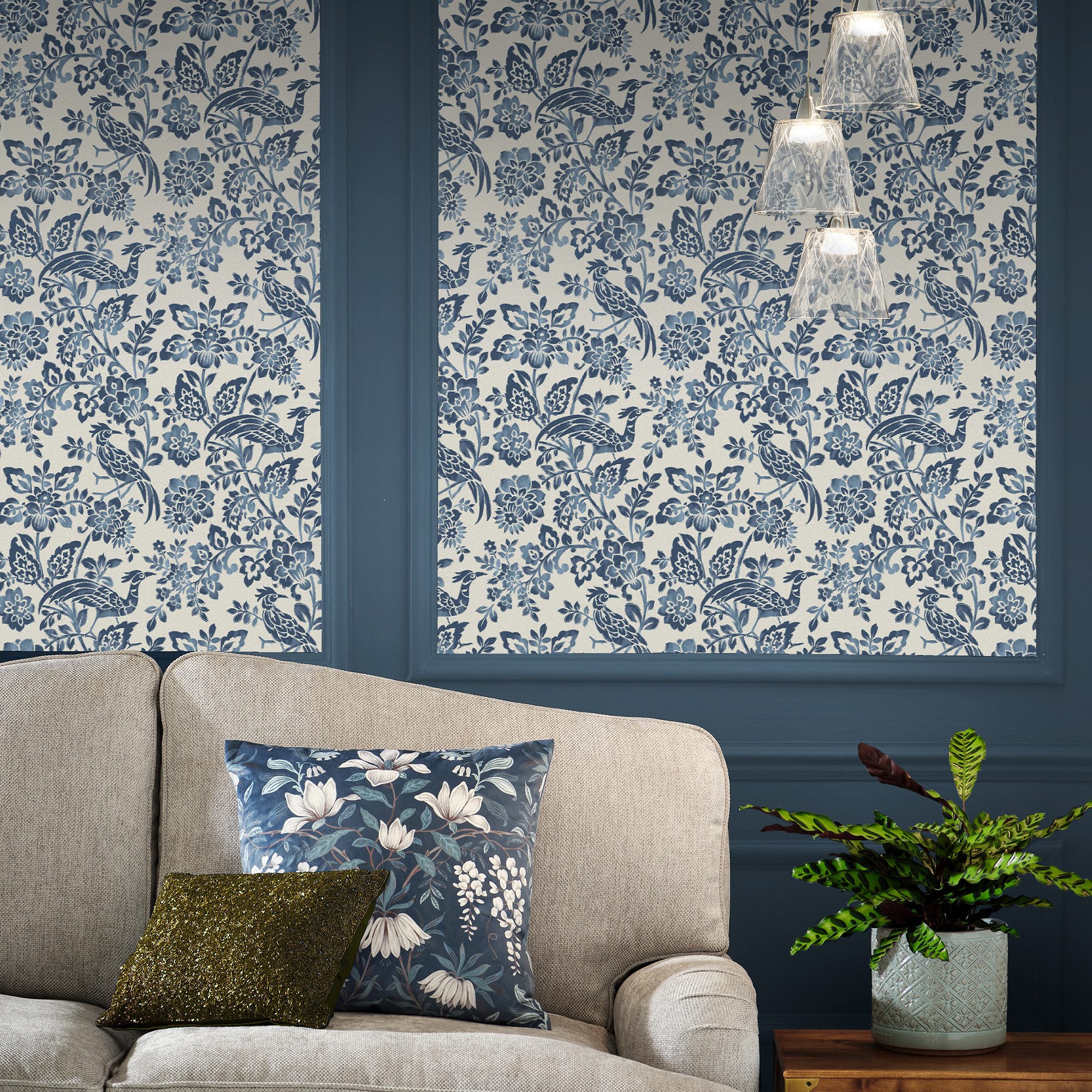 LAURA ASHLEY Vliestapete Adain Palace, glatt, geblümt, (1 St), 10mx52cm (ca. 5m2)