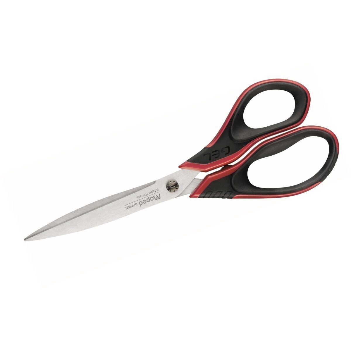 MAPED Papierscheren Schere Advanced Gel 21 cm schwarz/rot auf Blisterkarte