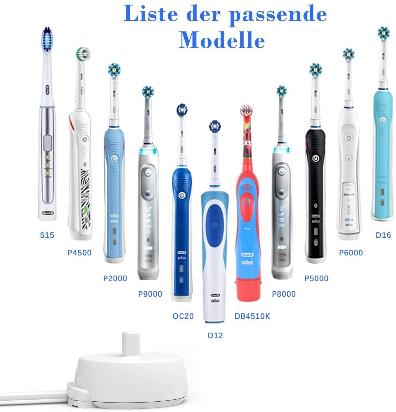Haushalt Zahnpflege muchen Elektrische Zahnbürste Ladegerät Kompatibel mit Oral-B 3709 3728 3737 3756 3757 3761 3764 4736 4717 4