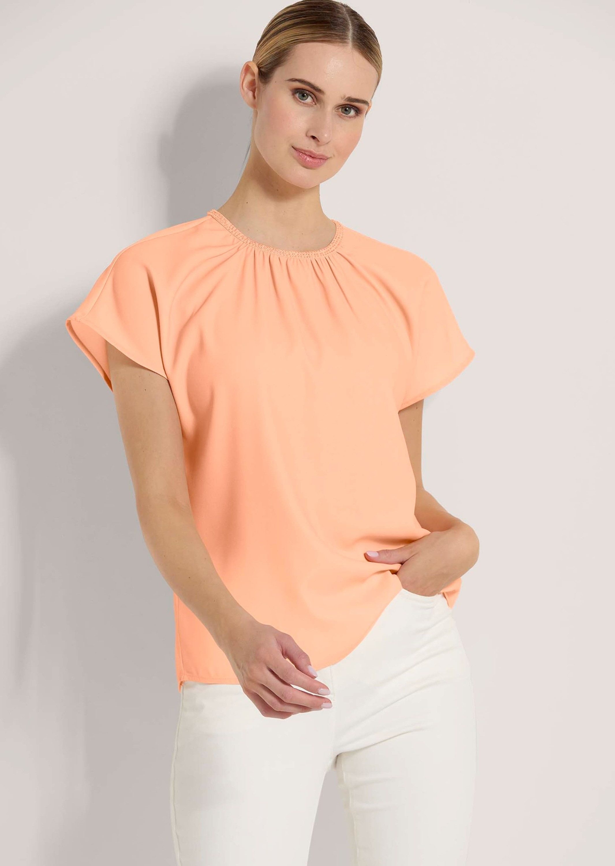 Shirtbluse Blusenshirt mit Glanz-Akzent