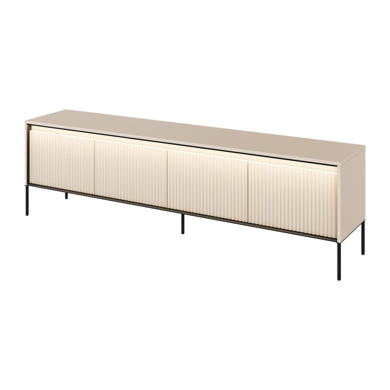 HAUSELEMENT TV-Schrank TREND TR-06 4 Türen LED-Beleuchtung Fernsehschrank 193 cm Fernsehtisch Modern