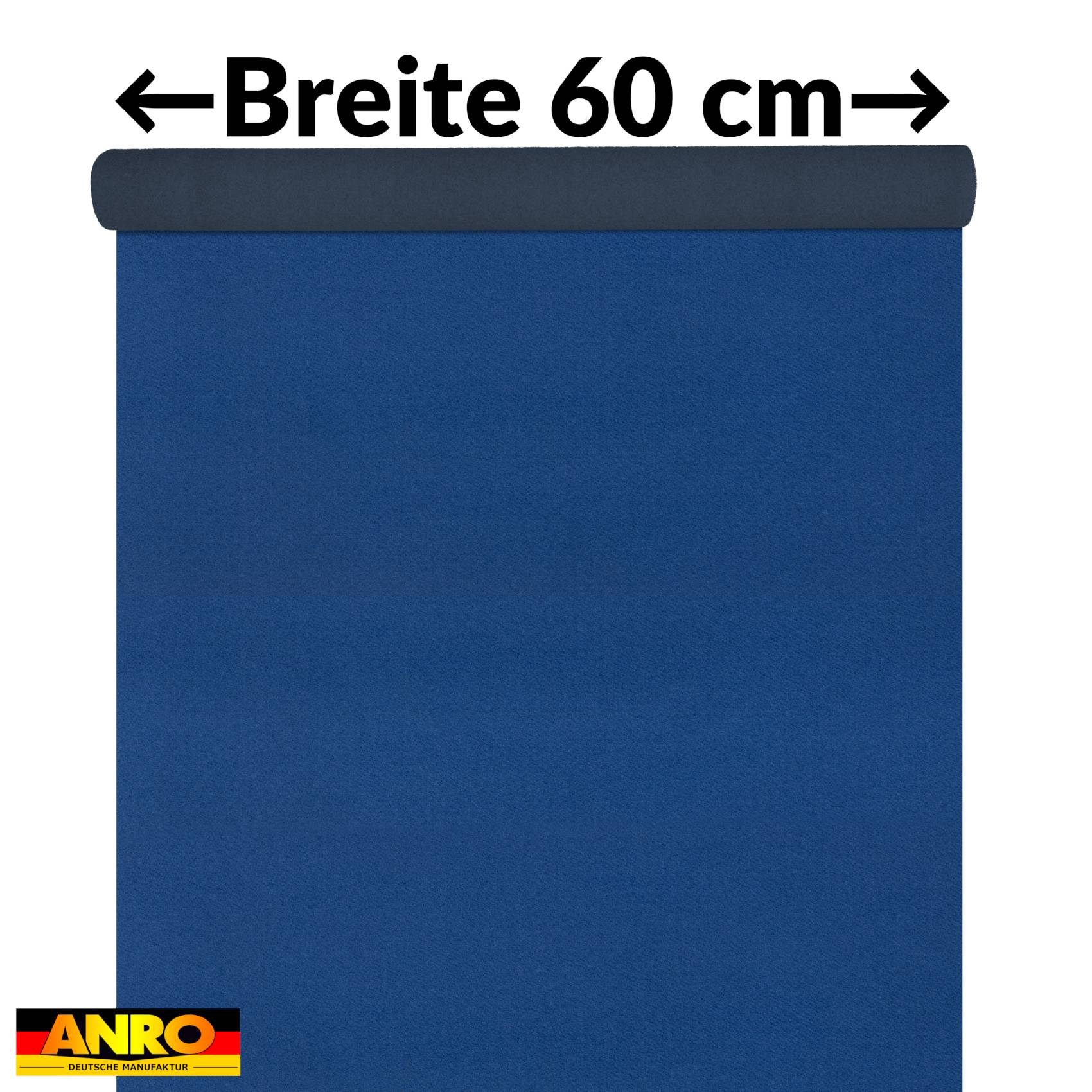 ANRO Teppich AXEL Eventteppich BFl-S1 Uni Messeteppich Läufer, Rechteckig, Höhe: 3 mm, schwer entflammbar Läufer 100x60cm Einfarbig Blau – Bild 3 von 5