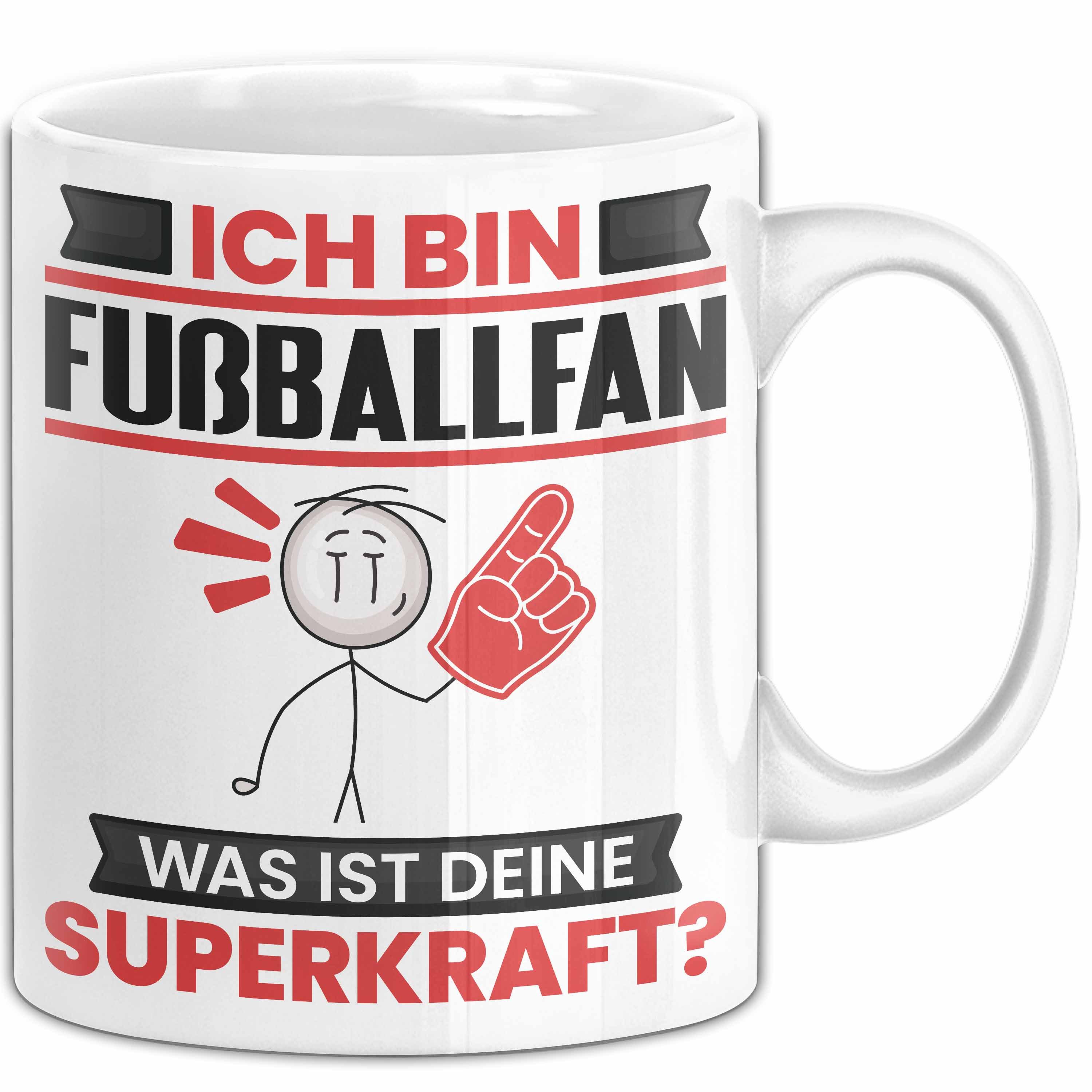 Trendation Tasse Fußballfan Tasse Geschenk für Fußballfan Geburtstag Lustiger Spruch Ka, Keramik