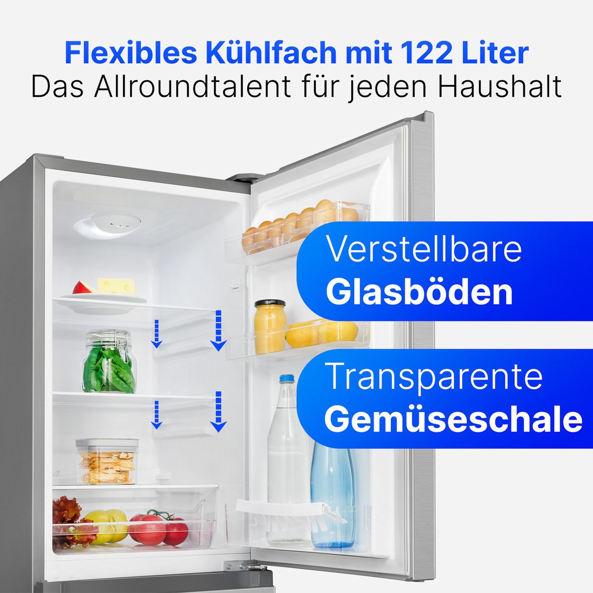 BOMANN Kühl-/Gefrierkombination KG 322.1, 143 cm hoch, 49.5 cm breit, 143cm Kühl-/Gefrierkombination, Energieklasse D