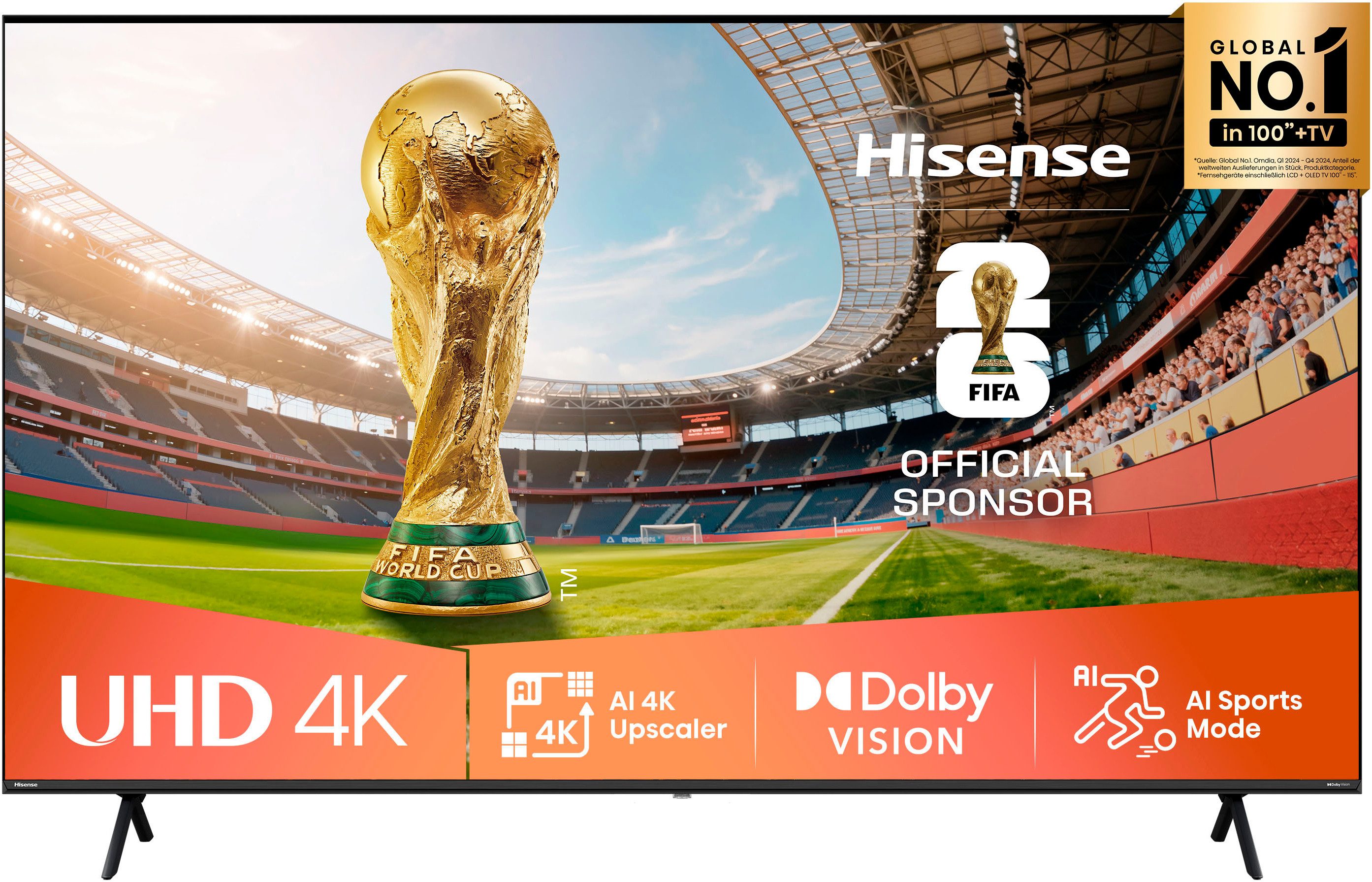 Hisense 85E6NT LED-Fernseher (214 cm/85 Zoll, 4K Ultra HD, Smart-TV, 4K UHD)