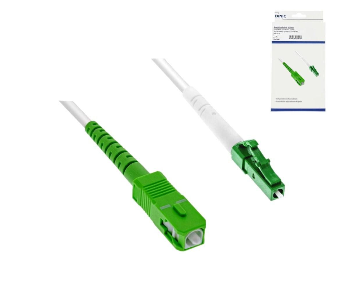 DINIC Anschlusskabel für Glasfaser-Router, LCA-SCA, Simplex, OS2, L... LAN-Kabel