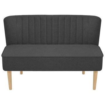 furnicato Sofa Stoff 117 x 55,5 x 77 cm Dunkelgrau