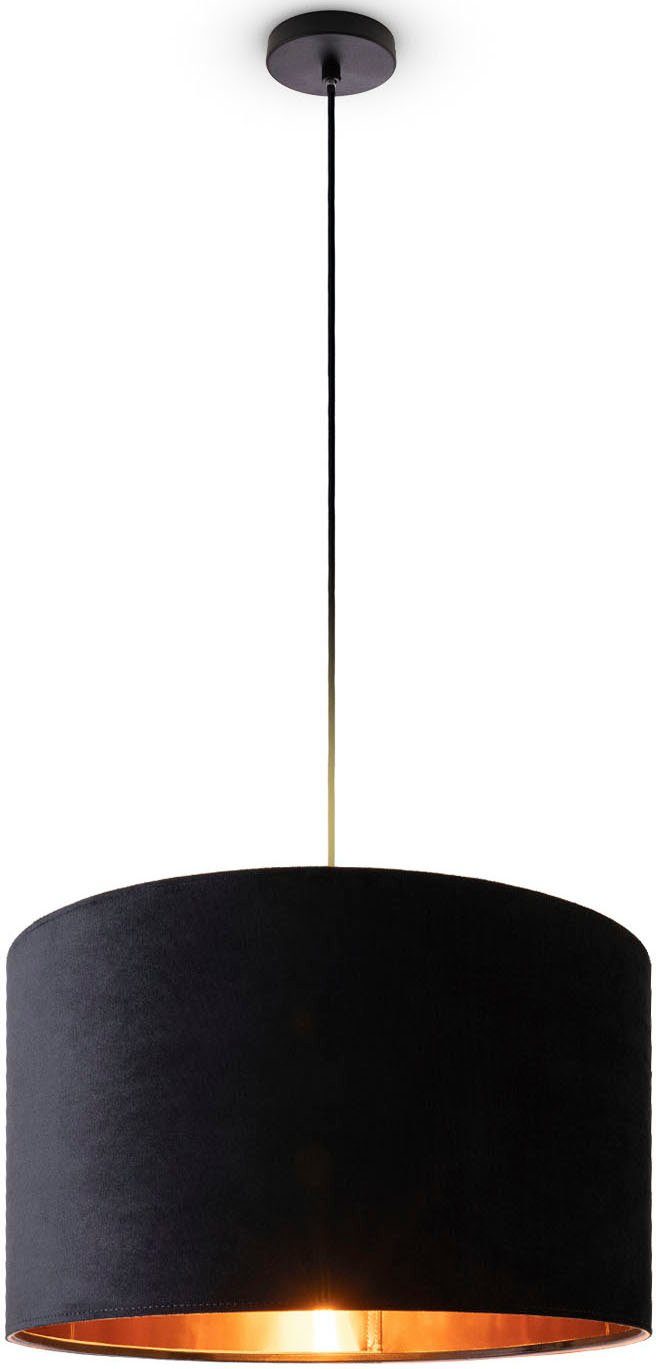 Color, Wohnzimmer Lampenschirm ohne Unifarben Pendelleuchte Kabel 1,5m Velour aus uni Hugo Leuchtmittel, Paco Home E27 Deko