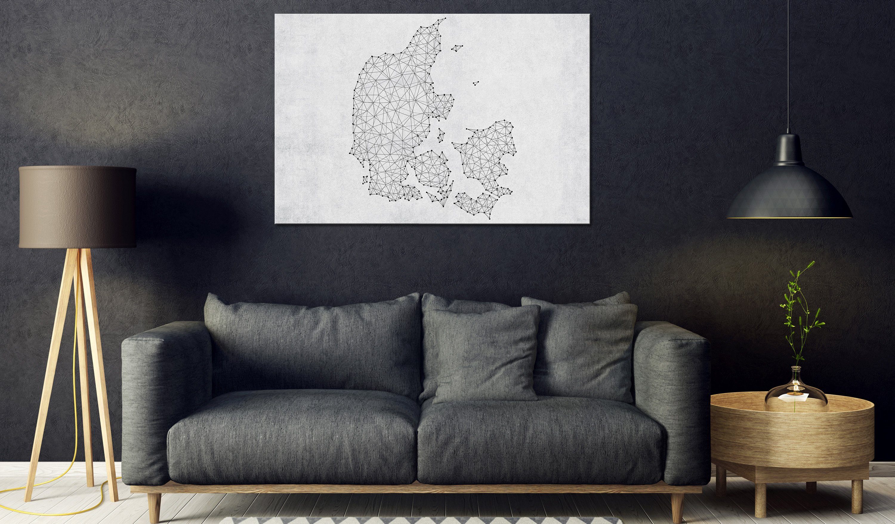 Land Artgeist Geometric Map] [Cork Pinnwand