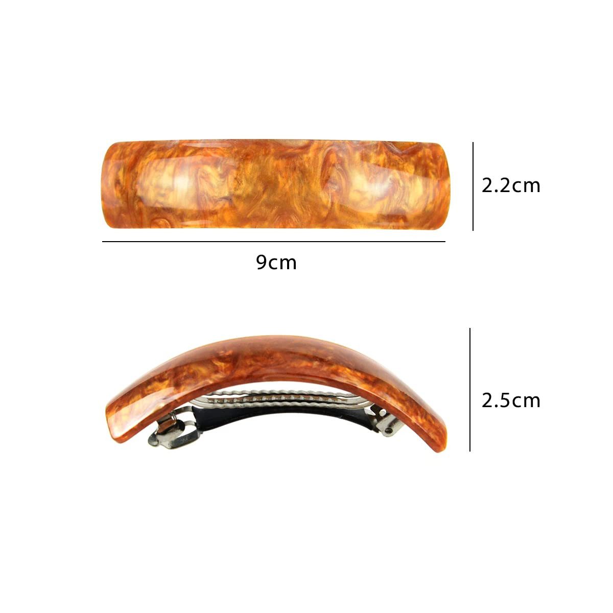Zaewry Haarspange 6-teiliges Set Retro-Damen-Haarspangen, französische Haaraccessoires, 9,2 cm automatische Klick-Haarspangen für Frauen und Mädchen