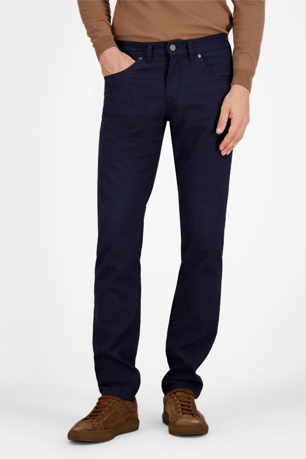 Atelier GARDEUR Straight-Jeans BILL-3-411531-1069 Hose Modern Fit blau dunkelmarine Softes Baumwollmix mit wollähnlicher Optik und leichtem Stretch