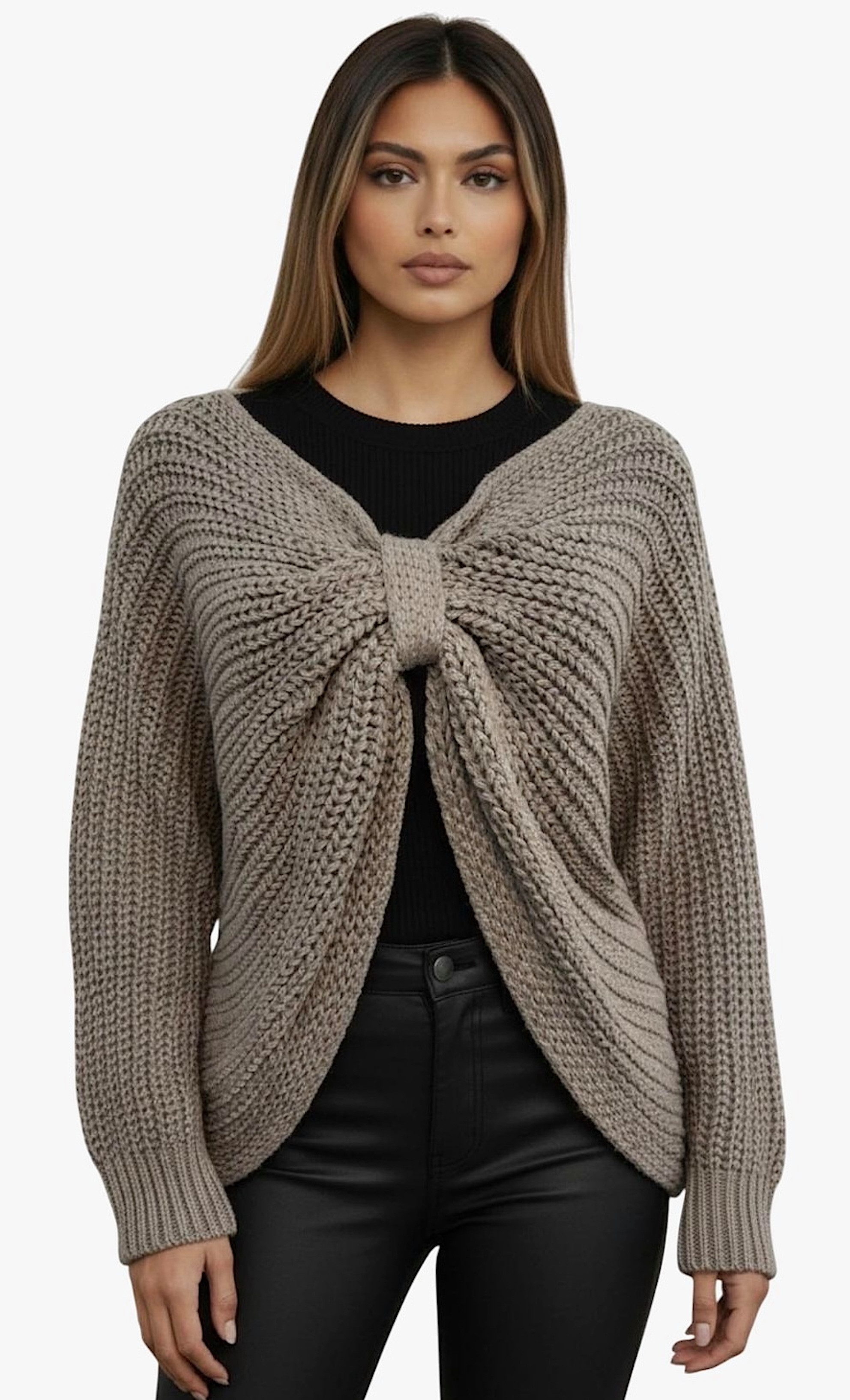 Worldclassca Cardigan WORLDCLASSCA Damen Cardigan Strickjacke mit Schleife günstig online kaufen