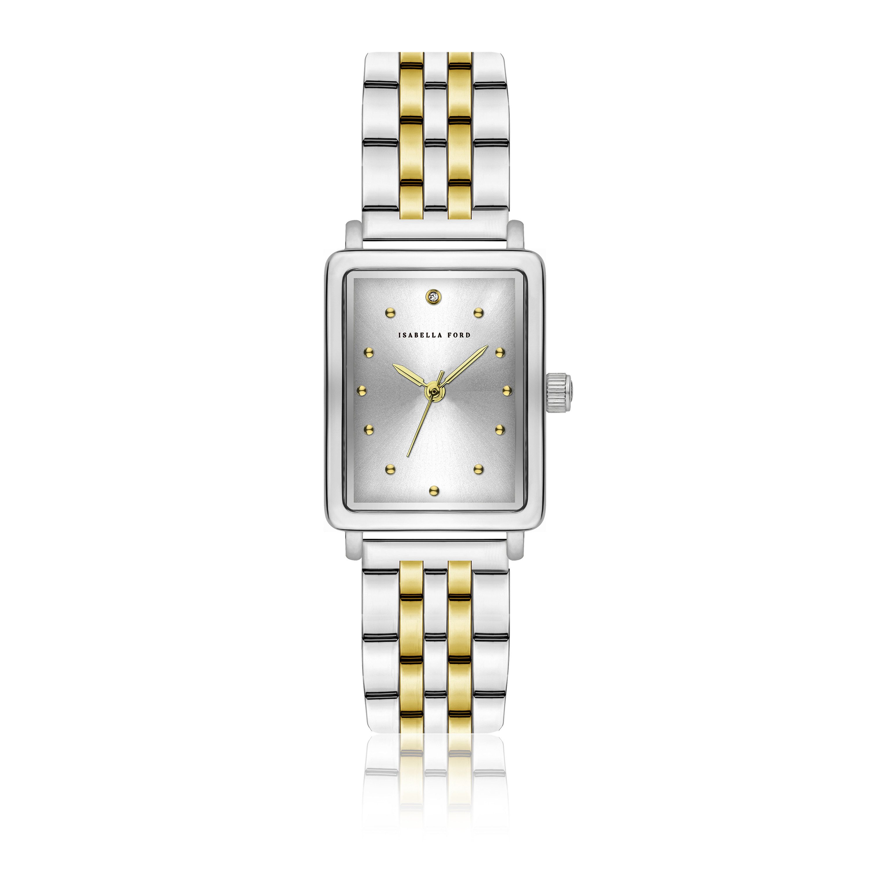 ISABELLA FORD Quarzuhr FG7-B294S Isaure Gold&Silber-Glied