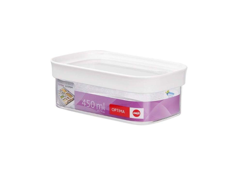 Emsa Vorratsdose EMSA Vorratsdose 'OPTIMA' rechteckig 0,45 l, TPE (Thermoplastisches Elastomer), MS (Styrenmethylmethacrylate)
