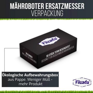 Filzada Mährobotermesser 30x Titan Messer Klingen geeignet für Bosch Indego Mähroboter Scharf