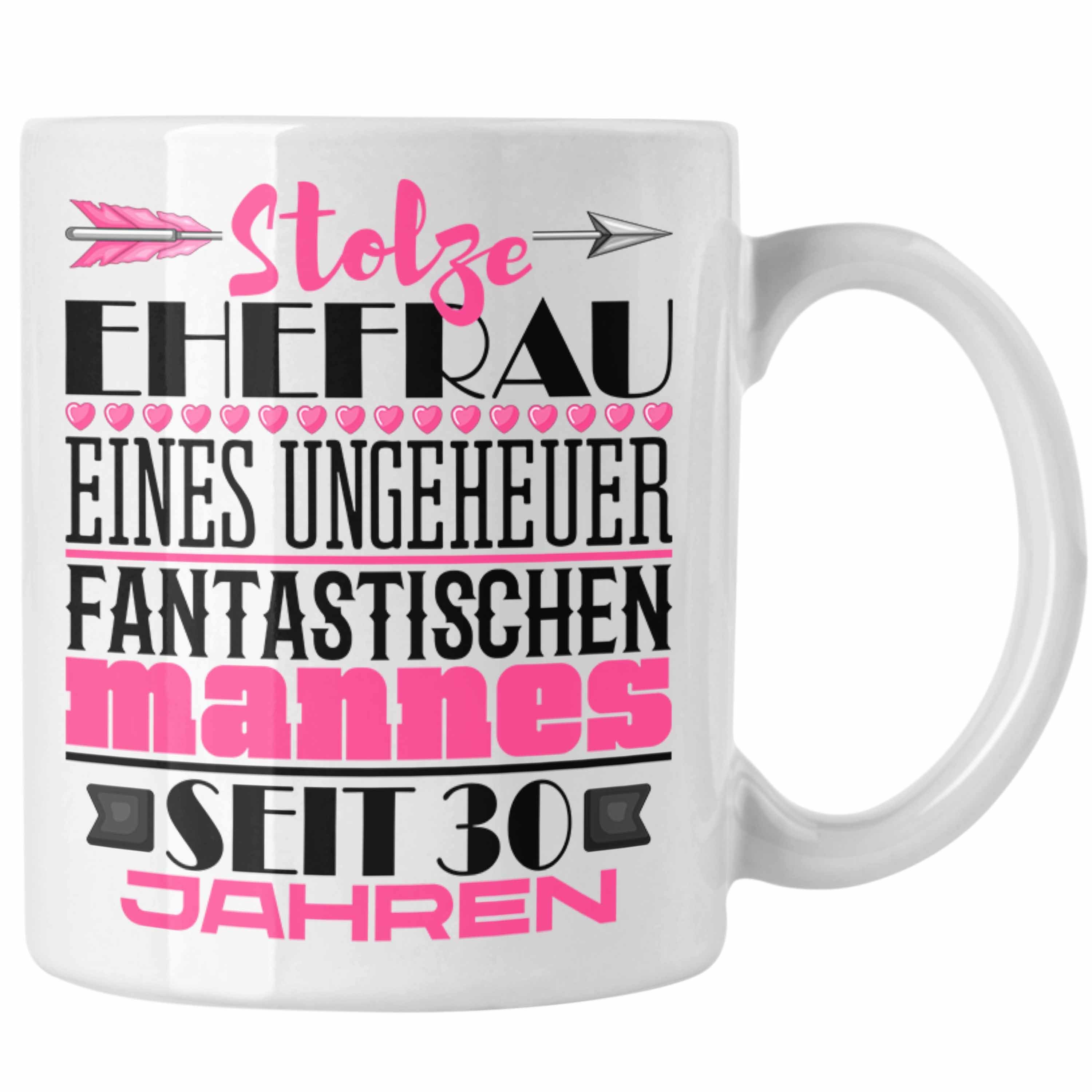 Trendation Tasse 30 Jahre Verheiratet Geschenk Ehefrau Perlenhochzeit Geschenk von Mann