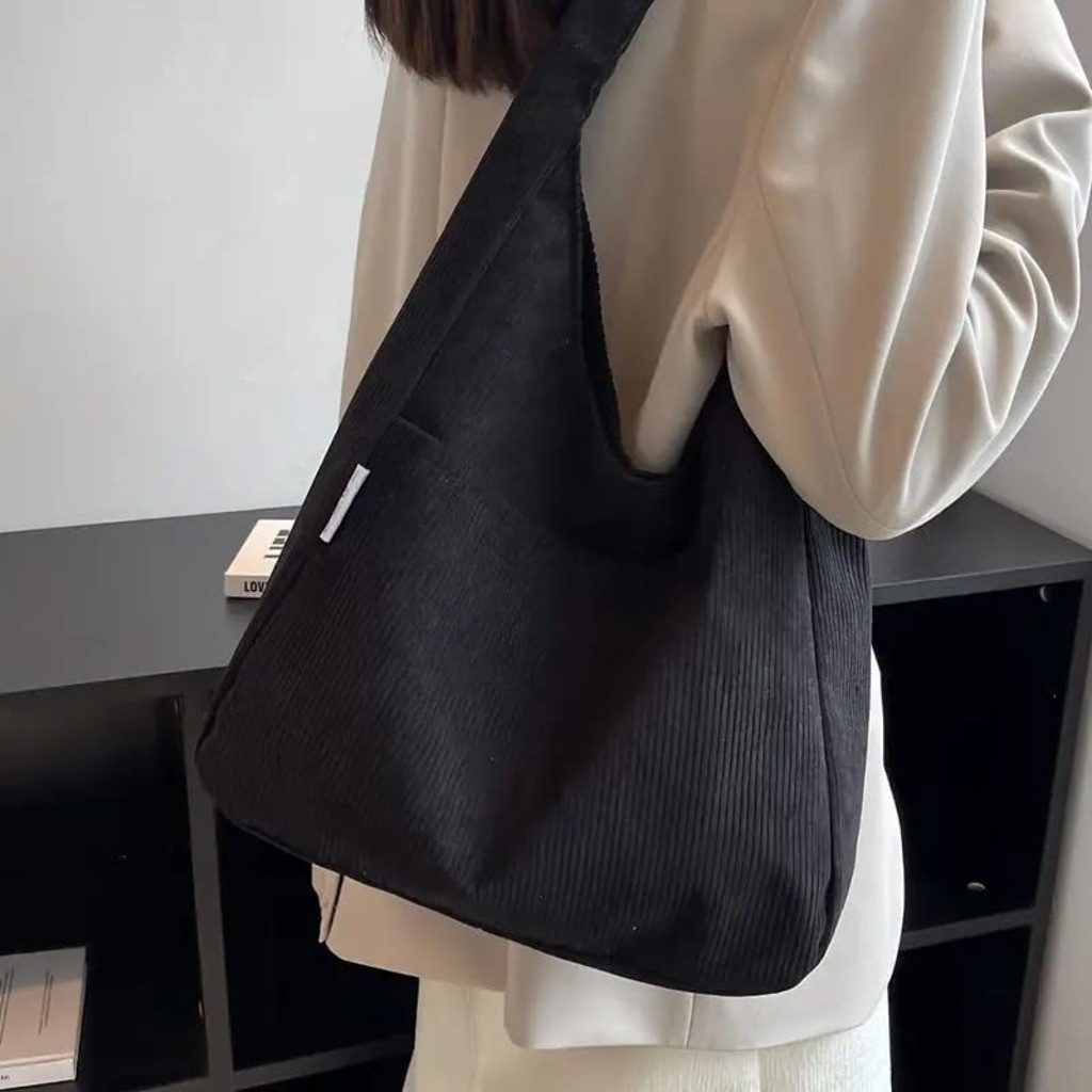 nsihing Umhängetasche Umhängetasche Corduroy Damen Herren Retro mit Multi-Taschen, Große Kapazität, Schultertasche für Arbeit, College, Alltag – Bild 5 von 5