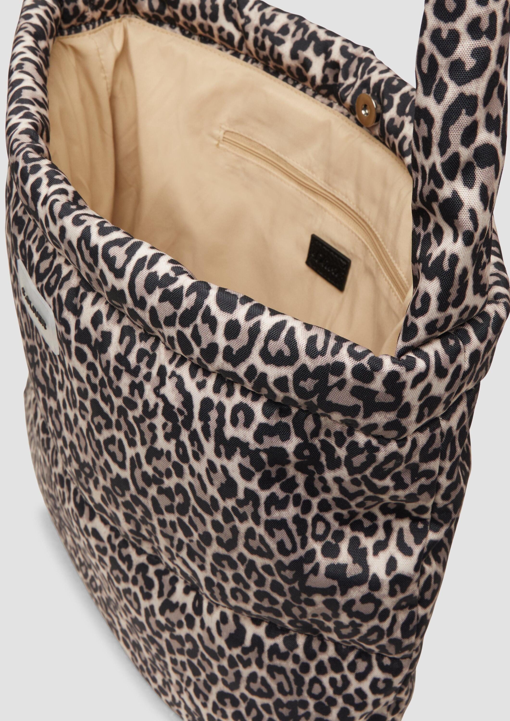 s.Oliver Shopper Tasche, Hobo-Bag mit Leo-Print