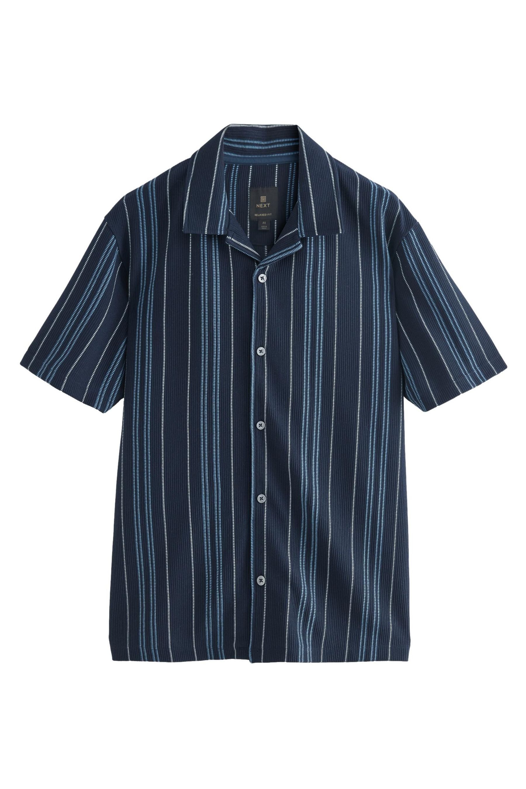 Next Kurzarmhemd Hemd aus strukturiertem Jersey günstig online kaufen