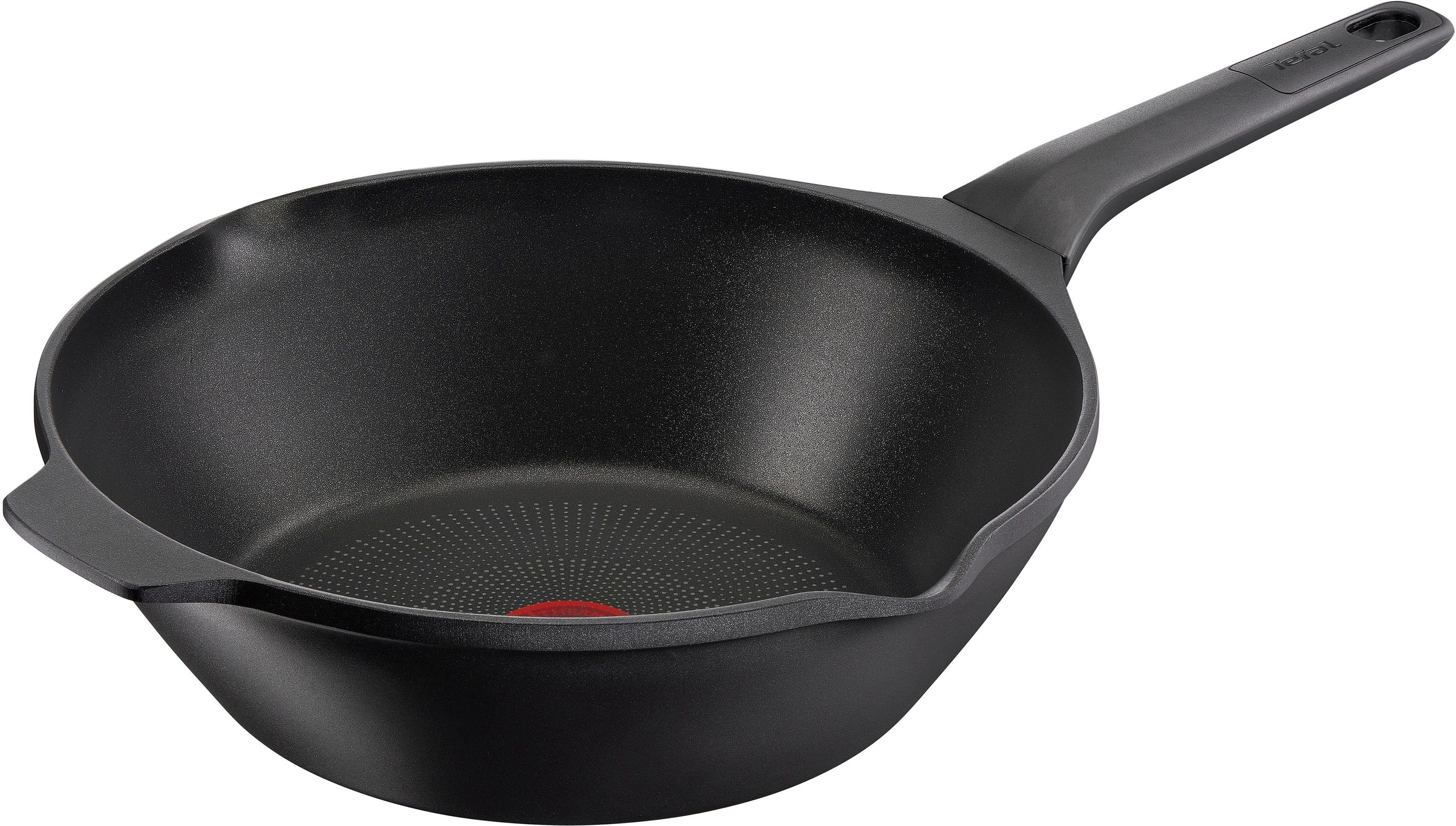 Tefal Wok Robusto, Aluminium (1-tlg), Aluguss, Antihaftversiegelung, Thermo-Signal, alle Herdarten,Induktion