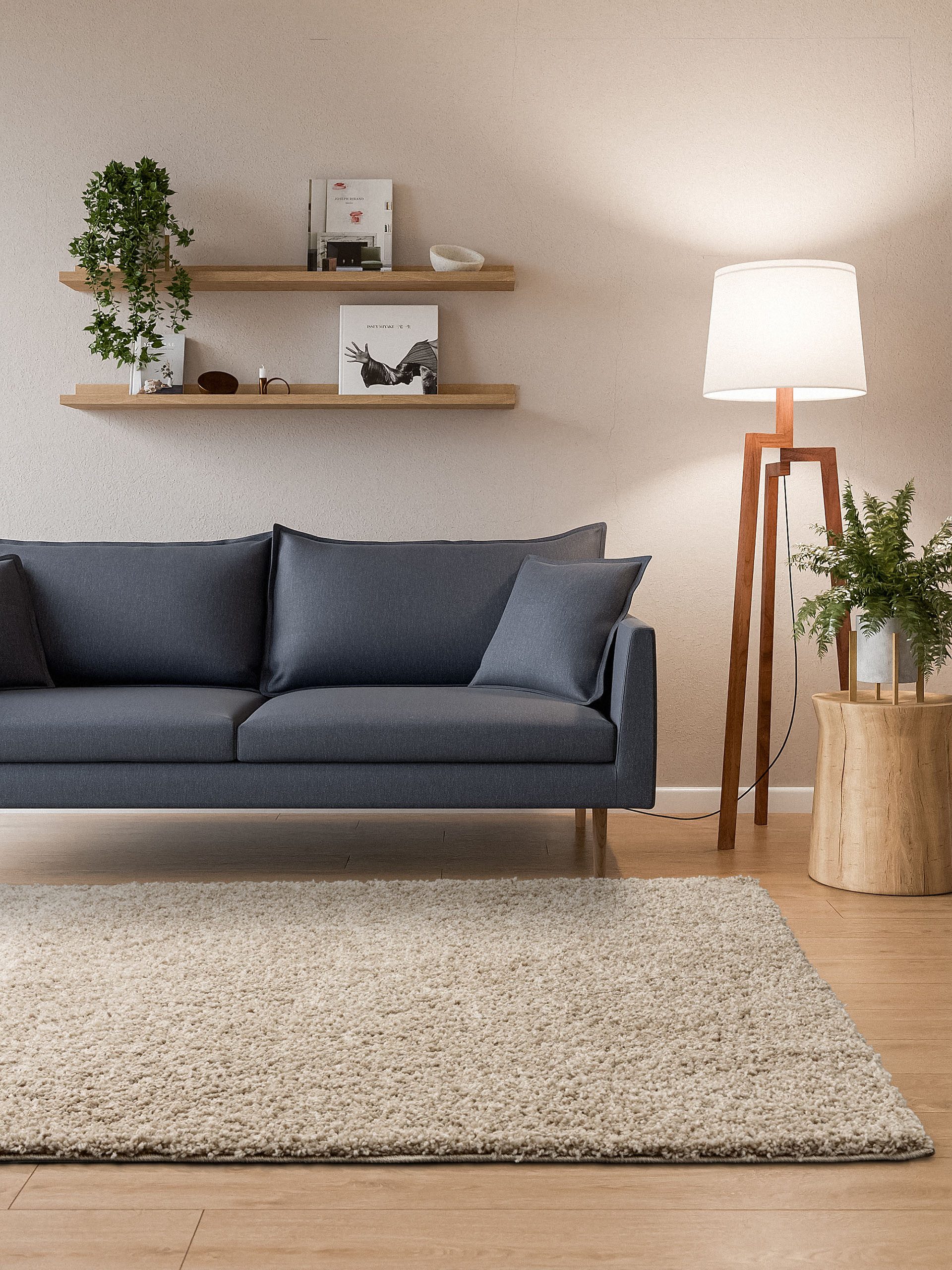 Interiyou Hochflor-Teppich Sofia, Rechteckig, Höhe: 31 mm, Teppich Wohnzimm günstig online kaufen