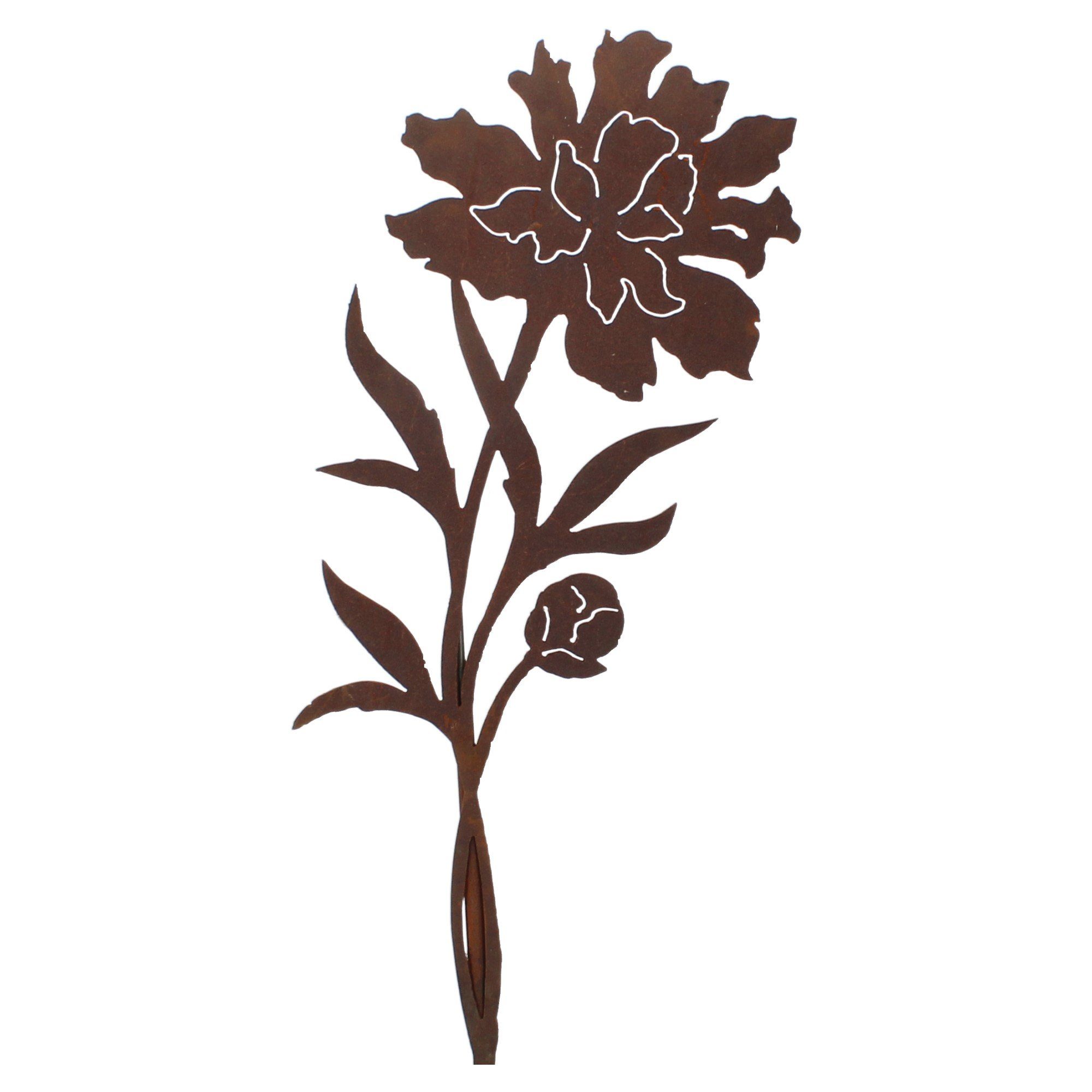 Skulptur Blume 100 cm Edelrost (1 St)