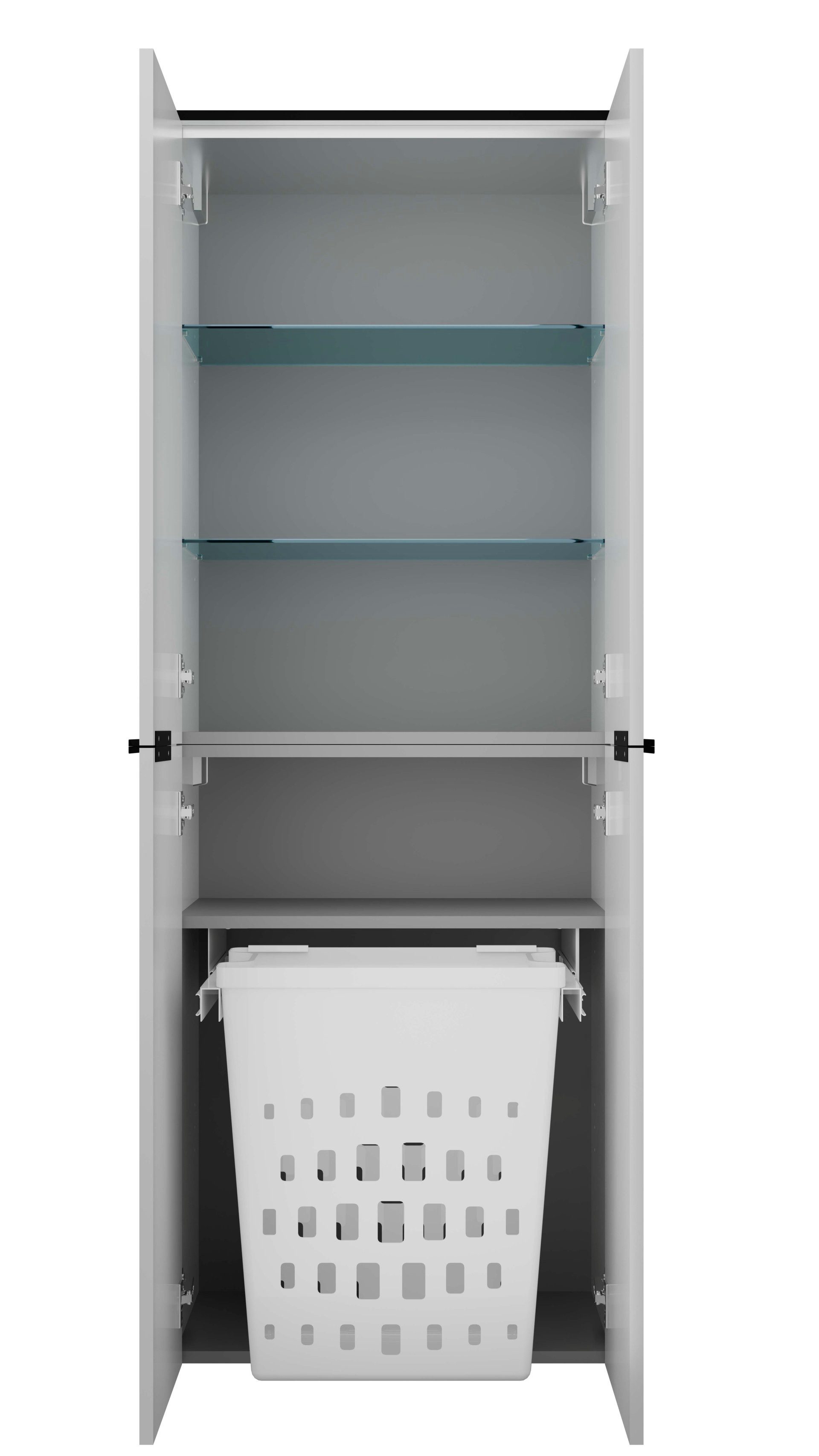 FACKELMANN Hochschrank Doppel-Hochschrank, Badschrank, Hängeschrank, Badezimmermöbel