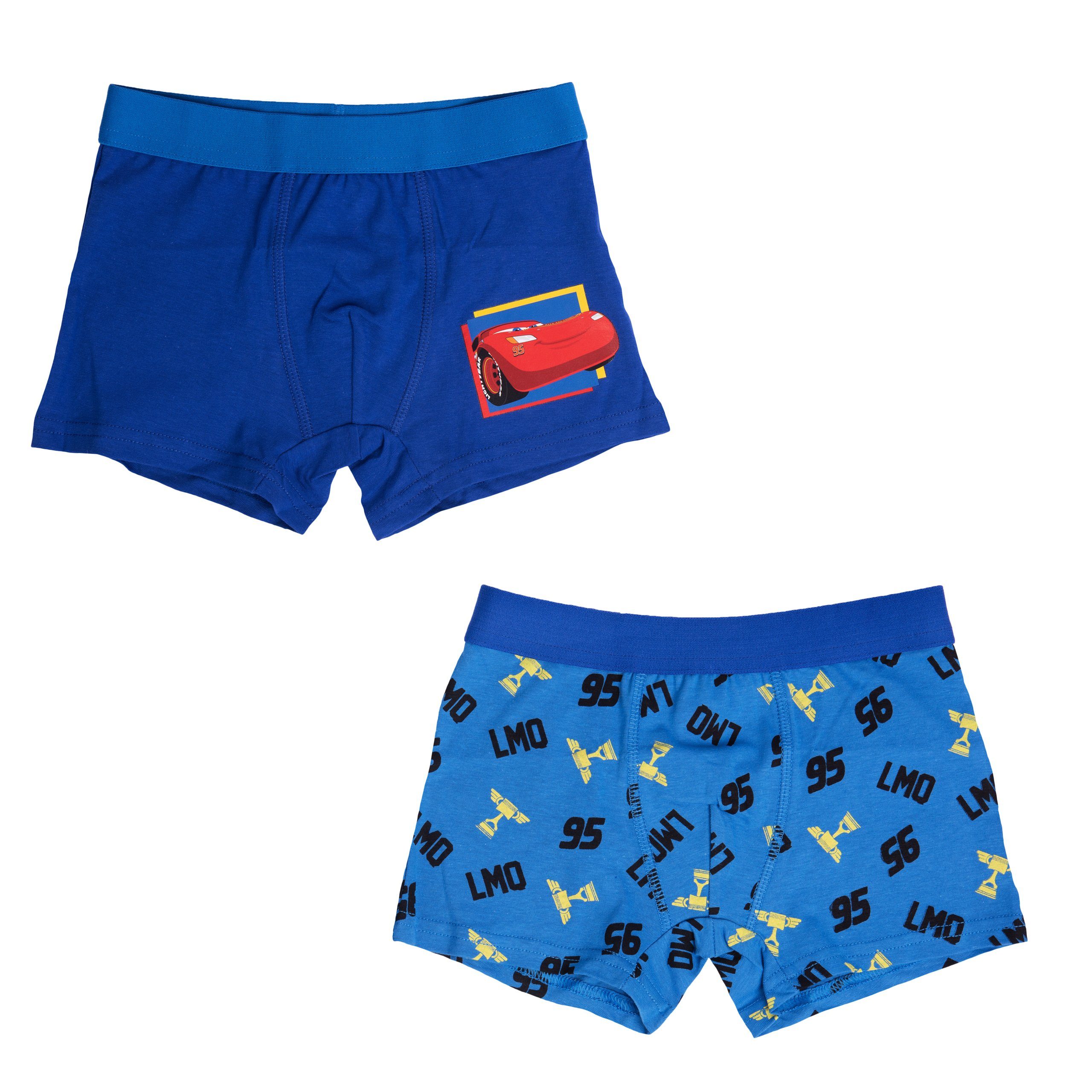 United Labels® Boxershorts Disney Cars Jungen - Pack) Boxershorts Blau für Lightning (2er McQueen