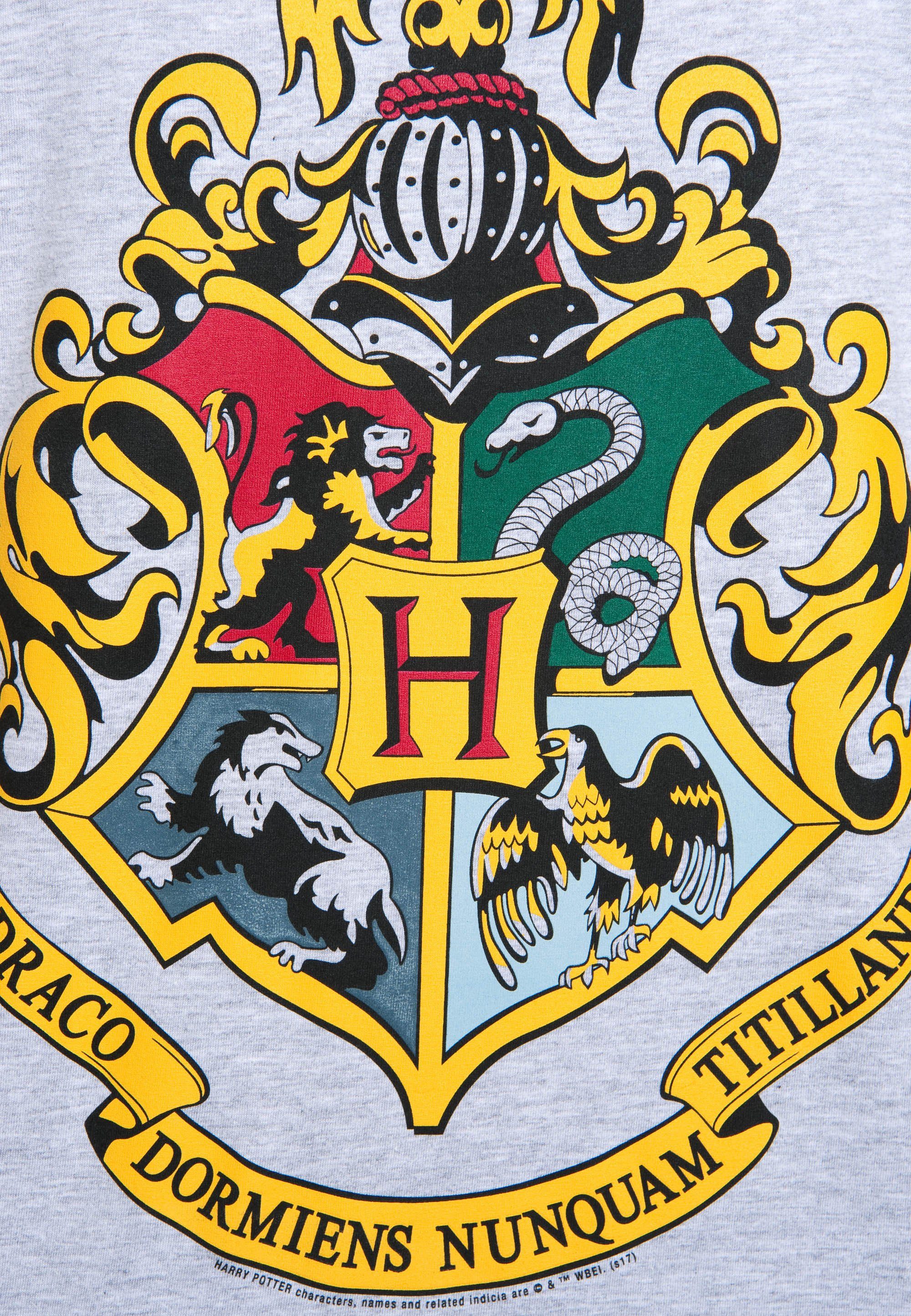 Hogwarts-Logo hochwertigem LOGOSHIRT Siebdruck T-Shirt mit