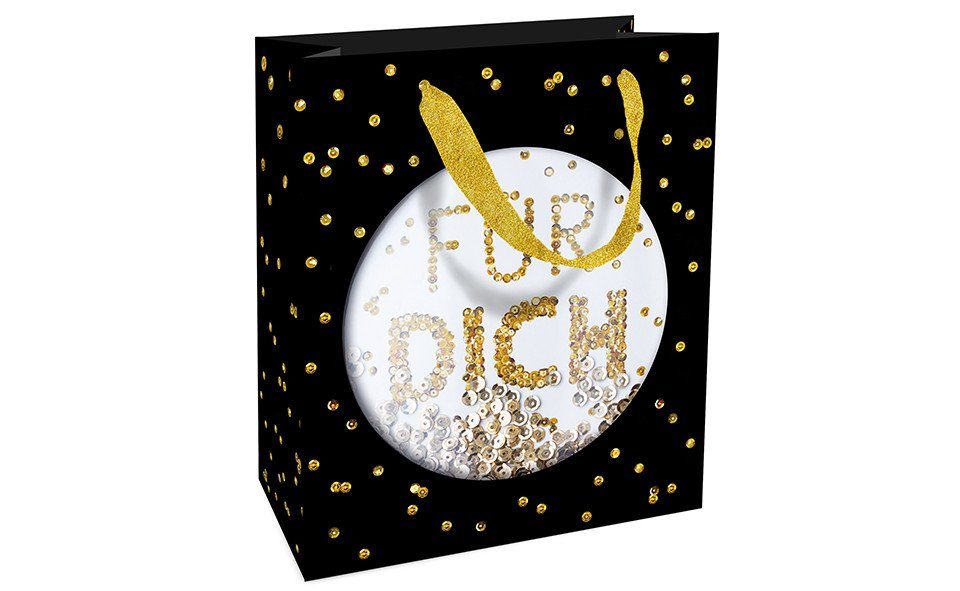 Braun+Company Atelier Geschenkpapier Braun & Company Geschenktragetasche Pailletten für