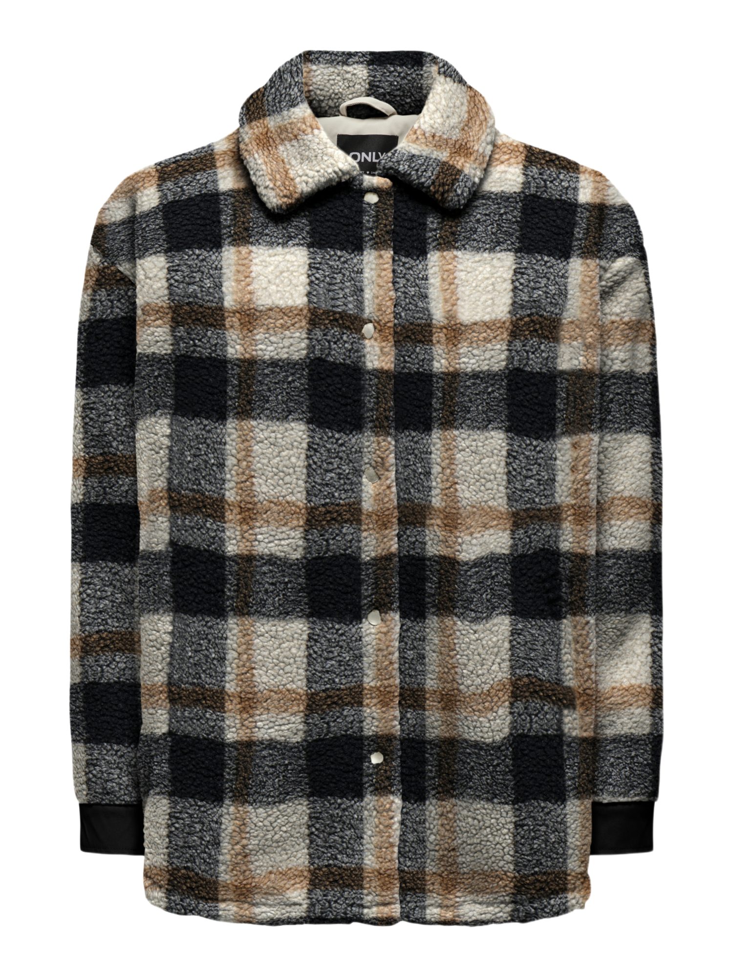 ONLY Kurzjacke bunt,Outdoor,Polyester,Kariert,Umlegekragen,Lang,Regular Fit