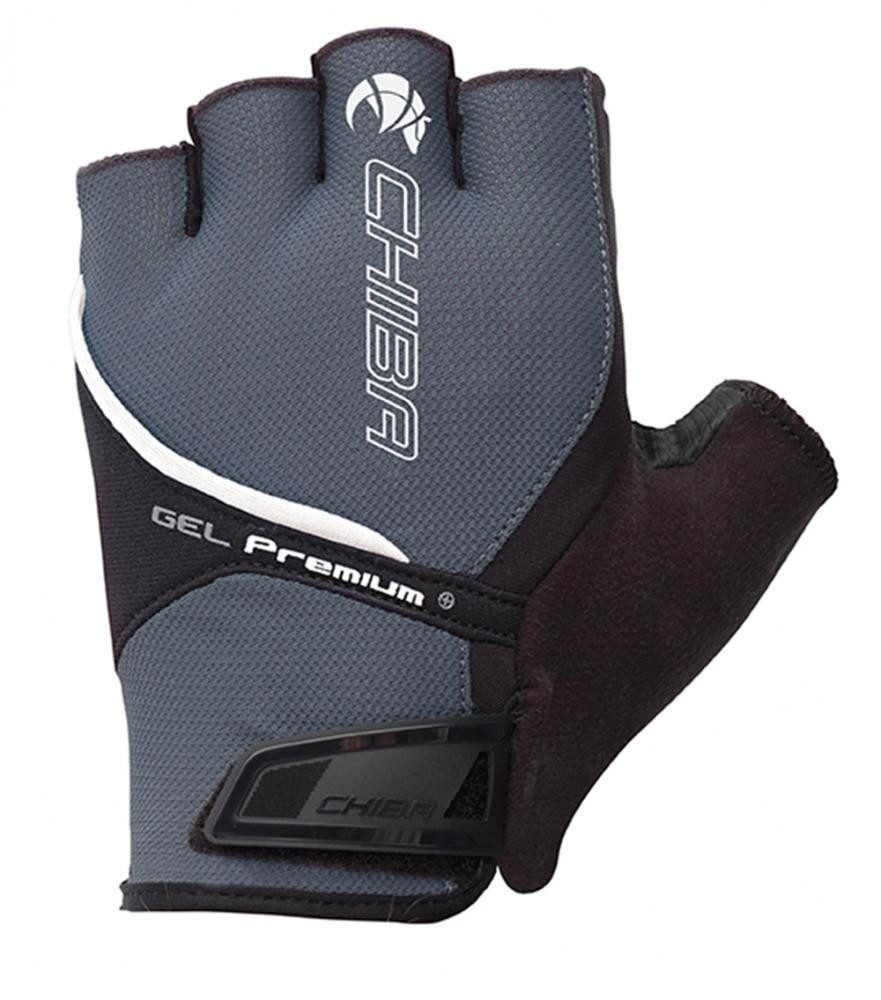 Chiba Fahrradhandschuhe CHIBA Gel Premium - Radhandschuhe XL dunkelgrau mit Poron-Gelpolsterun