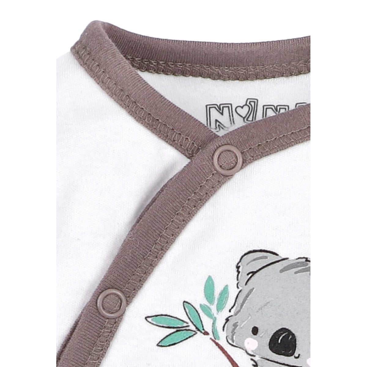NINI Langarmwickelbody Koala Unisex Kinder (1-tlg) Langarm Einteiler, Body, Longsleeve-Body, Bodysuit, Stretchbody