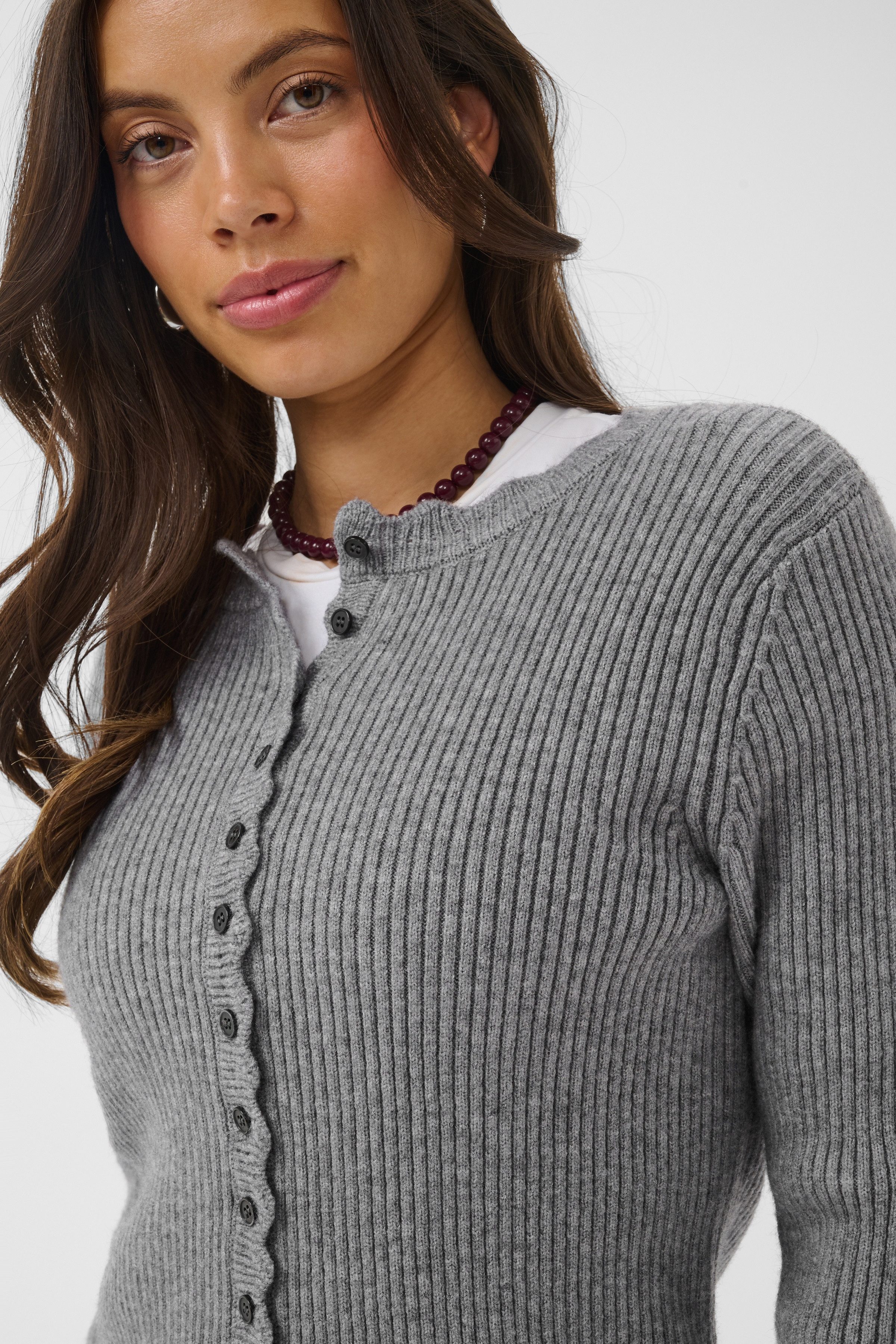 Saint Tropez Strickjacke TristenSZ Cardigan Materialmix, Fitted