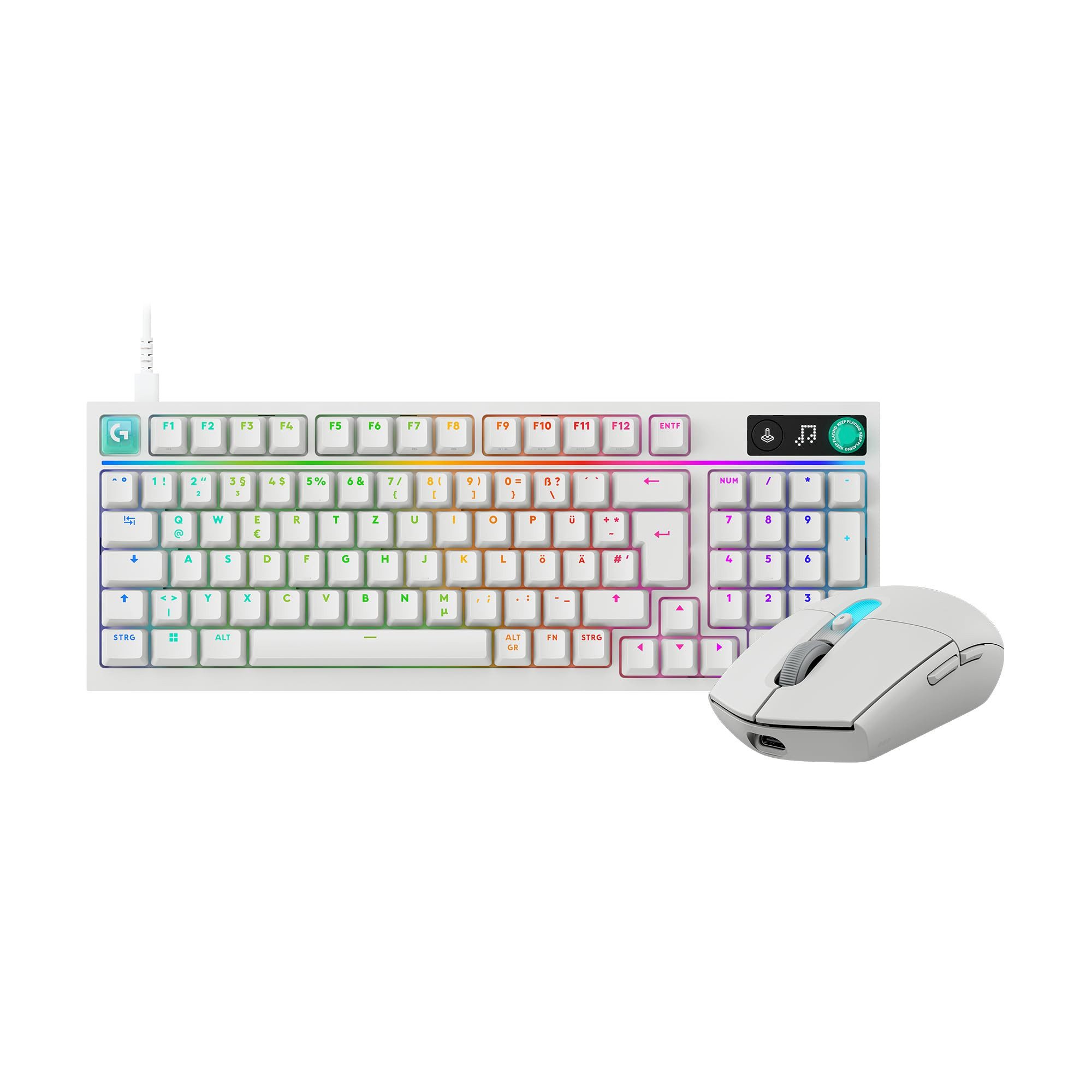 Logitech 920-014189 Tastatur (Hot-Swap Schalter, LED-Punktmatrix, RGB LIGHTSYNC)