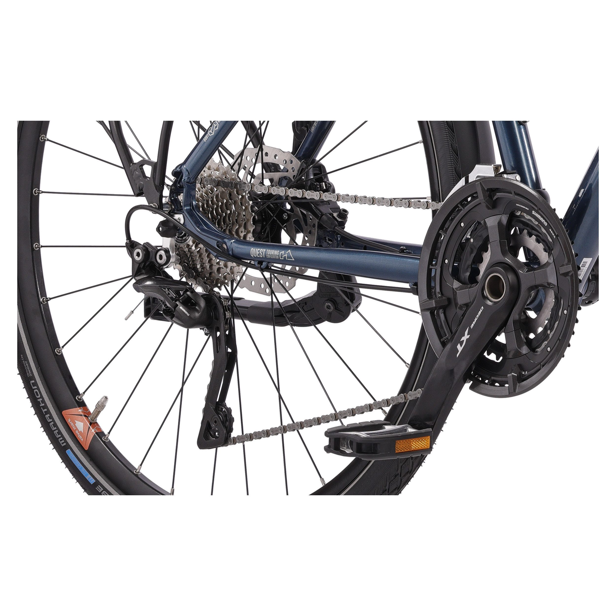 Airtracks Trekkingrad 28 Zoll Herren Trekking Fahrrad Creon QUEST Bike, 30 Gang, Kettenschaltung, (Shimano 30 x Gang DEORE XT RD-T8000 SGS), Blau - Rahmenhöhen 50cm 55 cm 60 cm » Modeljahr 2026