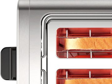 BOSCH Toaster TAT3P420DE DesignLine Edelstahl, 2 kurze Schlitze, 820 W