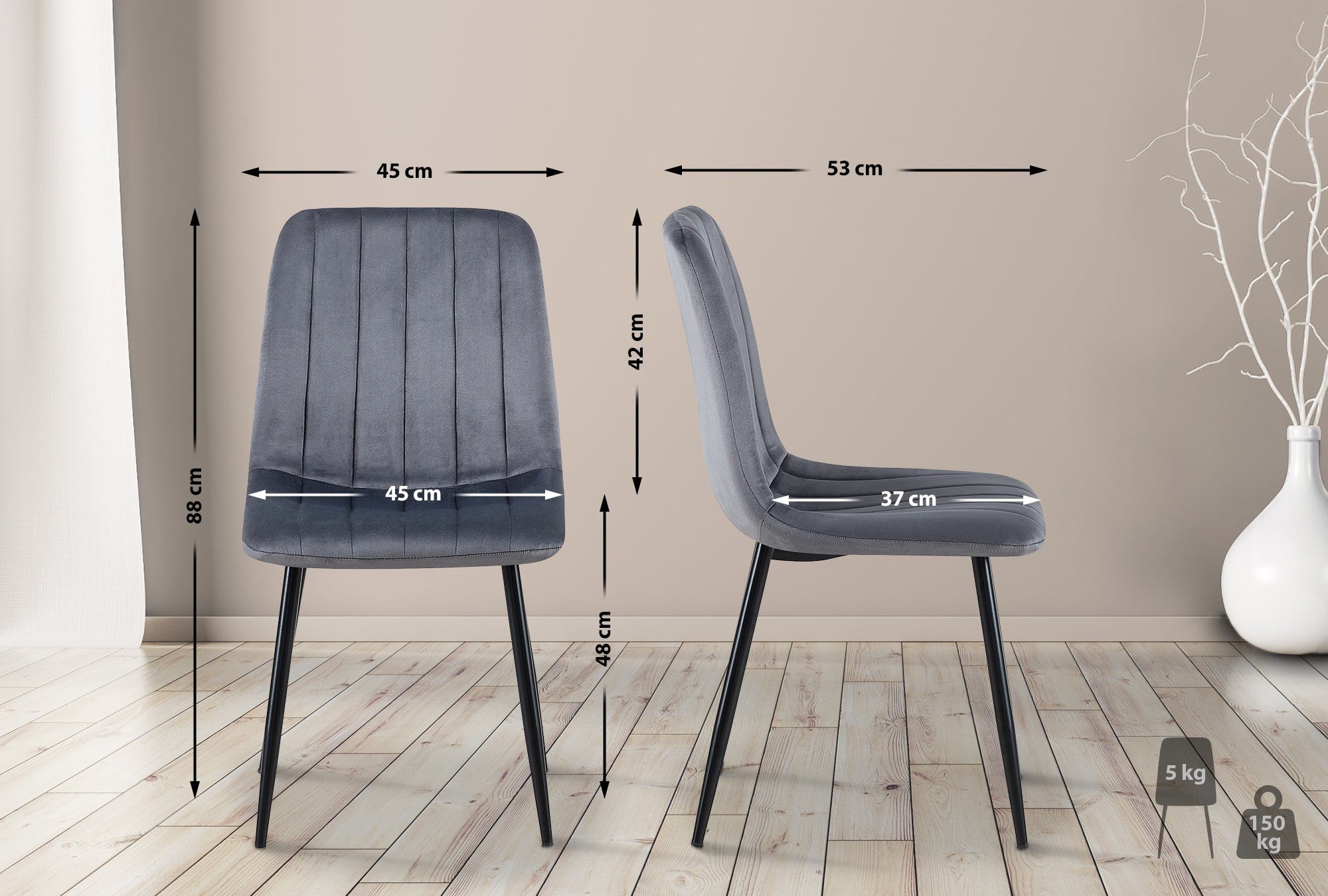 CLP Esszimmerstuhl Dijon (4er Set), gepolstert, günstig online kaufen