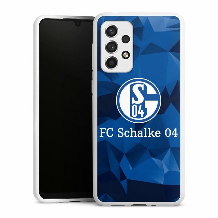 DeinDesign Handyhülle FC Schalke 04 Muster Offizielles Lizenzprodukt Schalke 04 Camo Samsung Galaxy A33 5G Silikon Hülle Bumper Case Handy Schutzhülle