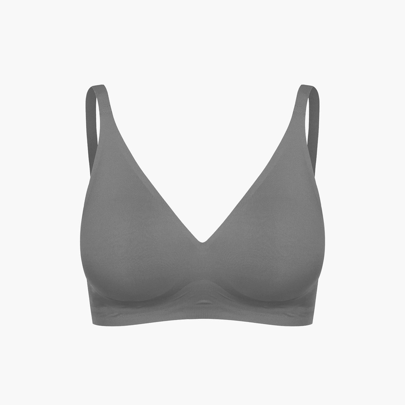 Creamy Fabrics Bügelloser BH Comfort Push-Up BH-Graphit-XL (1-tlg)