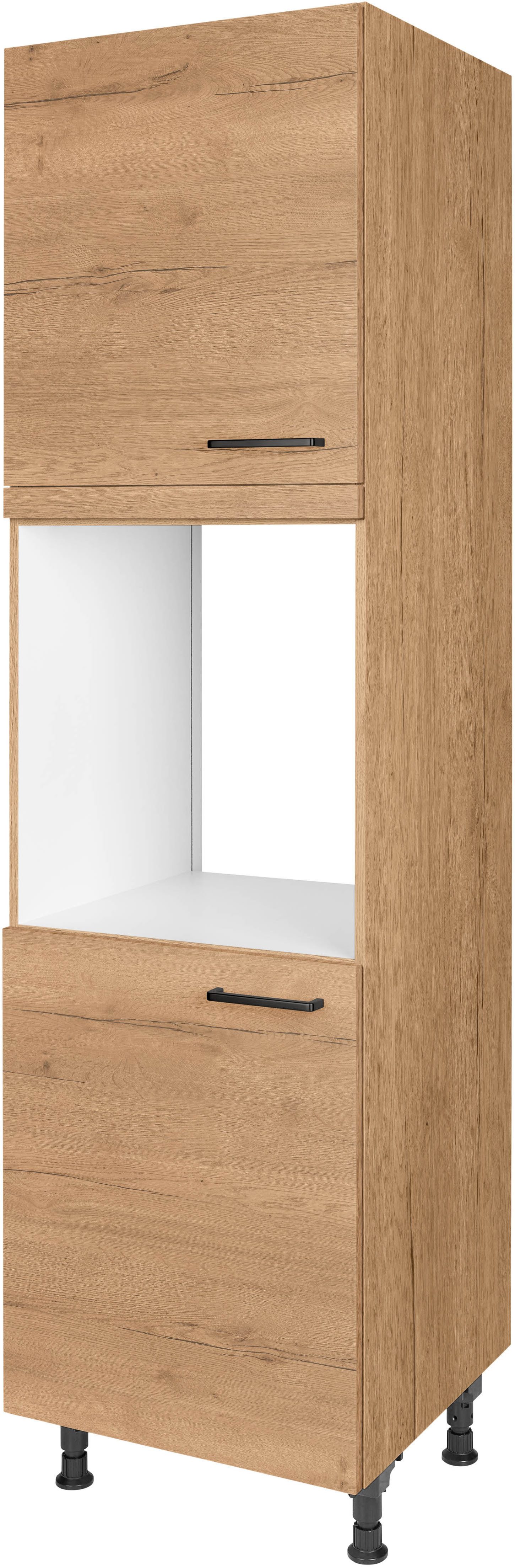 nobilia® Herdumbauschrank "Structura", Ausrichtung wählbar, mit zwei zusätzlichen Türen, vormontiert, Breite/Höhe: 60/167,8 cm