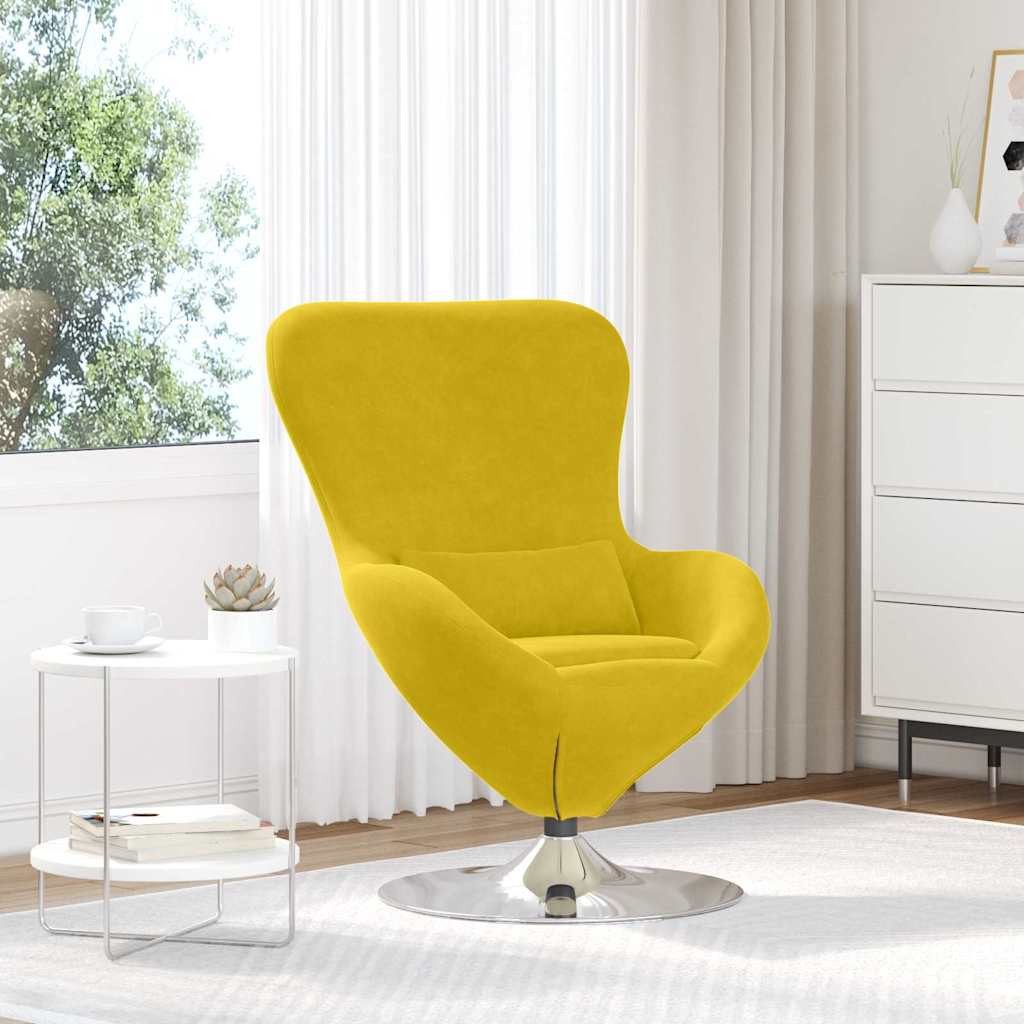 vidaXL Sessel Eiersessel Gelb Samt (1-St)