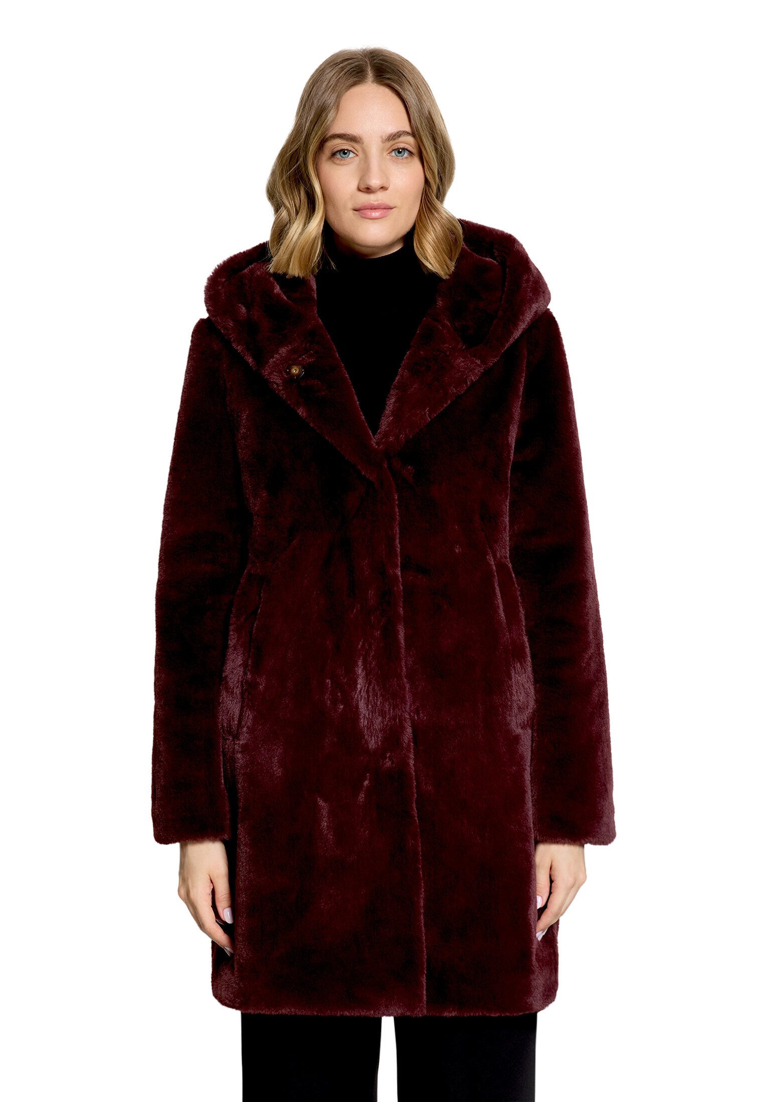Betty Barclay Plüschjacke Damen mit Kapuze